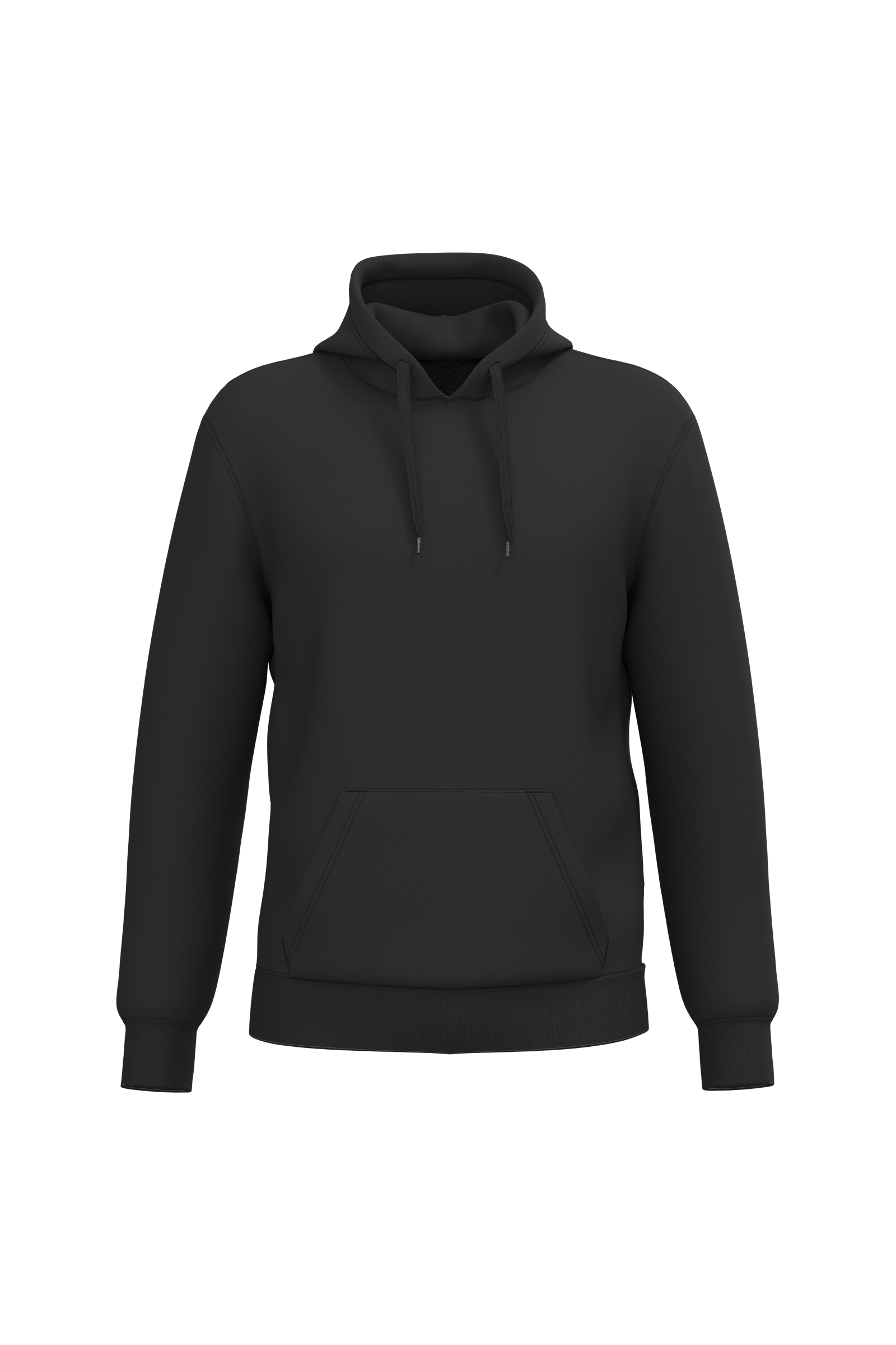 Sweatshirt reciclada com capuz unissexo - Preto