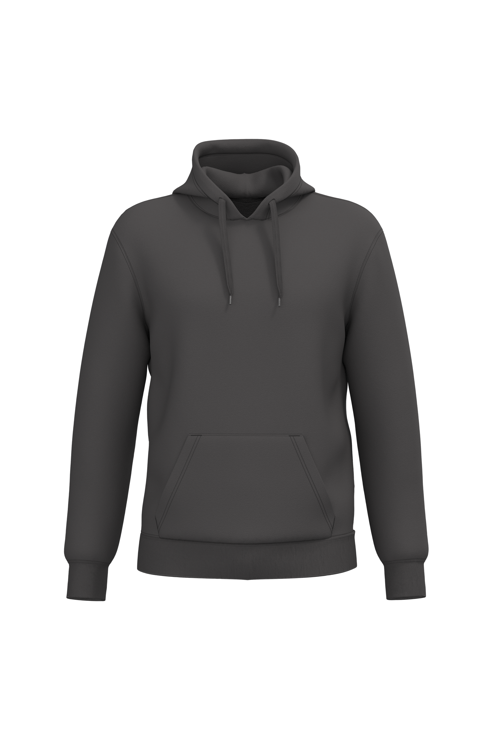 Sweatshirt reciclada com capuz unissexo - Cinzento escuro