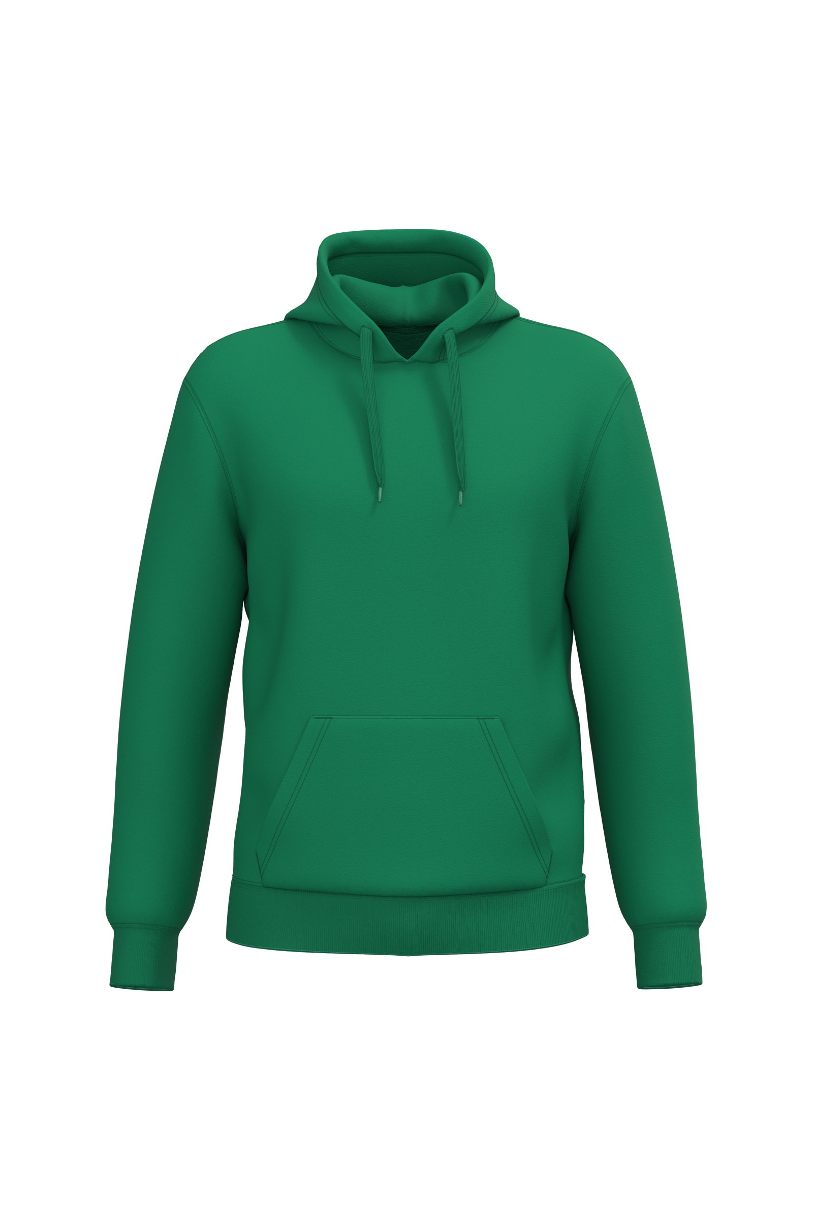 Sweatshirt reciclada com capuz unissexo - Verde kelly