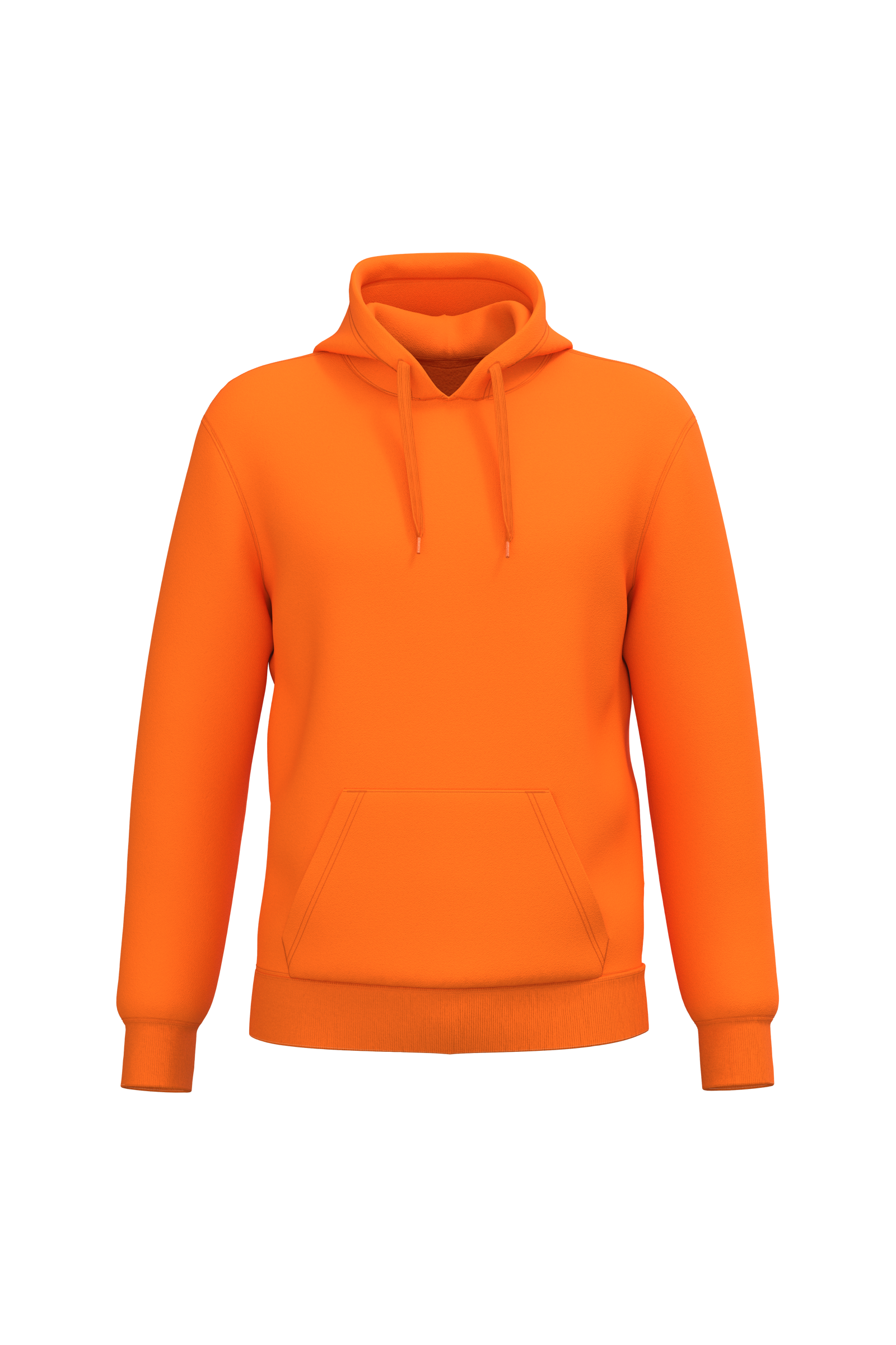 Sweatshirt reciclada com capuz unissexo - Laranja
