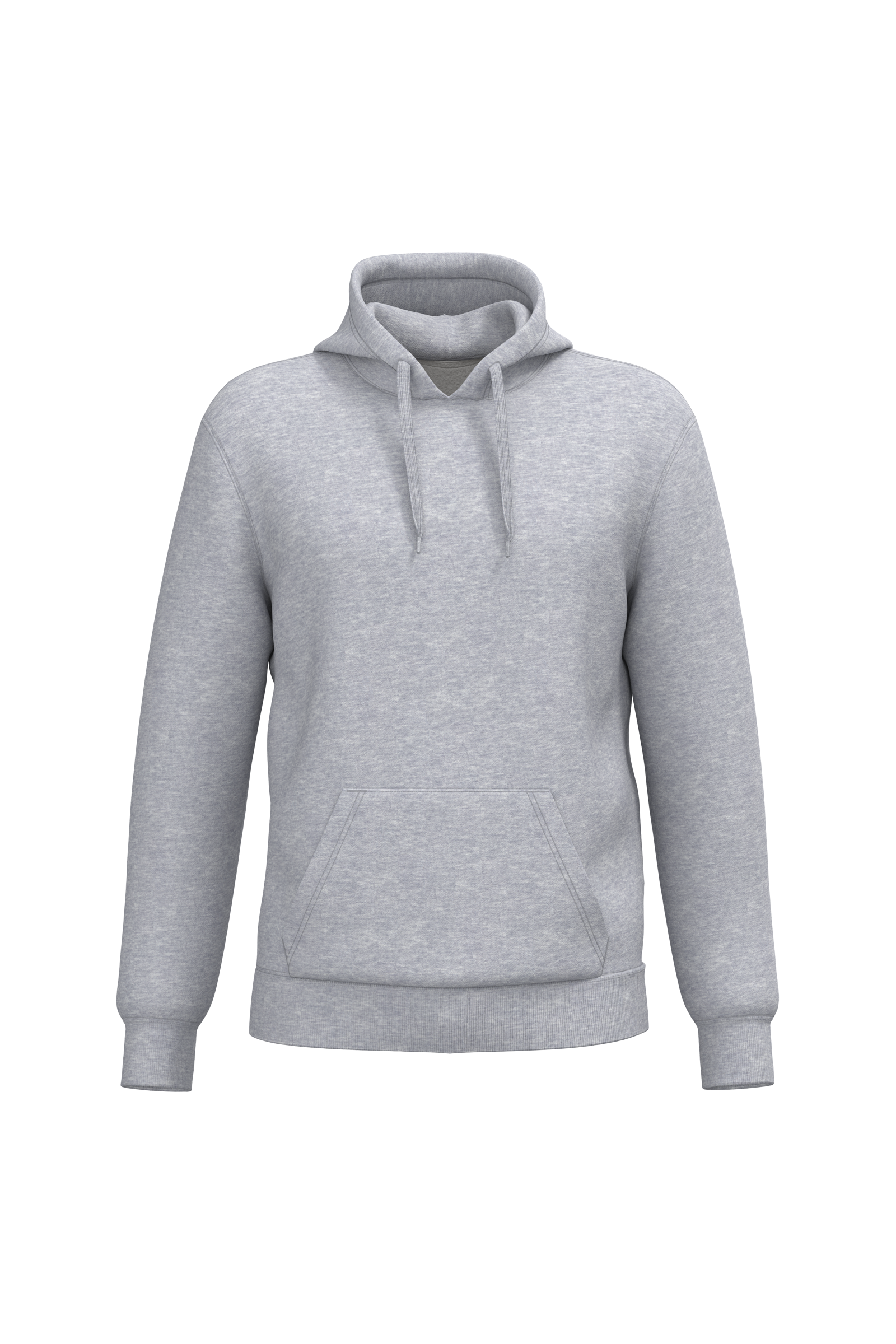 Sweatshirt reciclada com capuz unissexo - Cinzento oxford