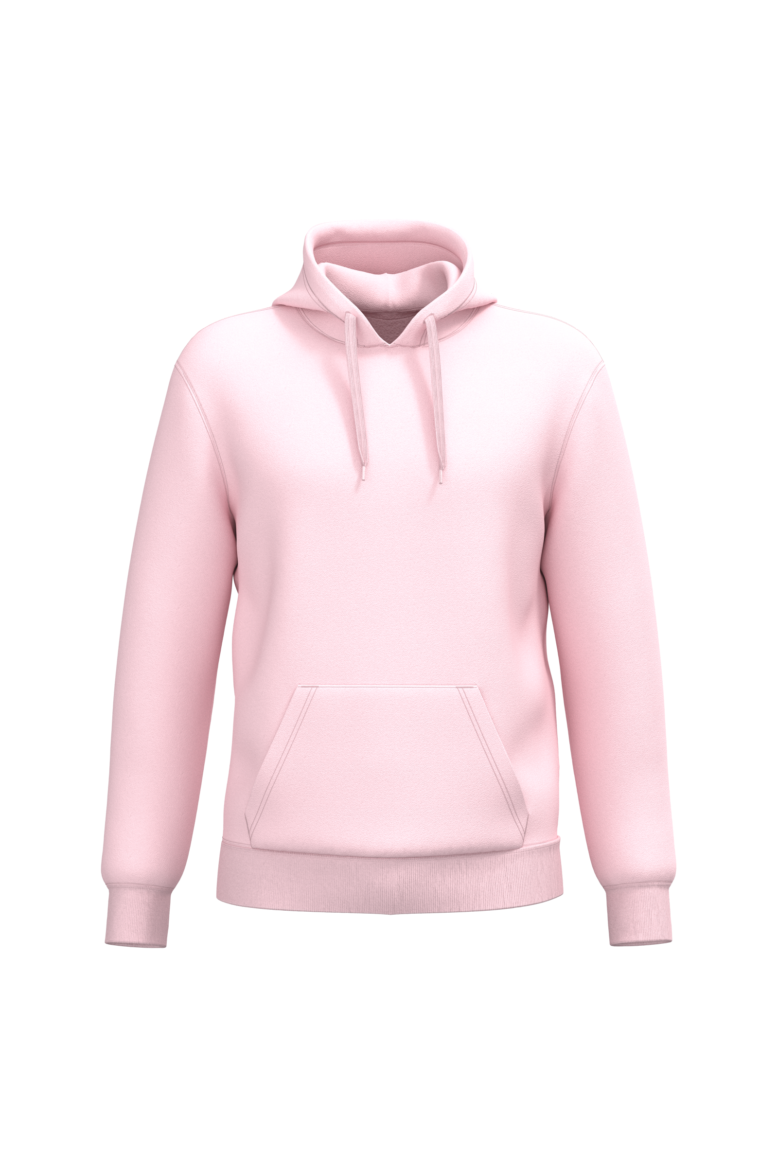 Sweatshirt reciclada com capuz unissexo - Rosa claro