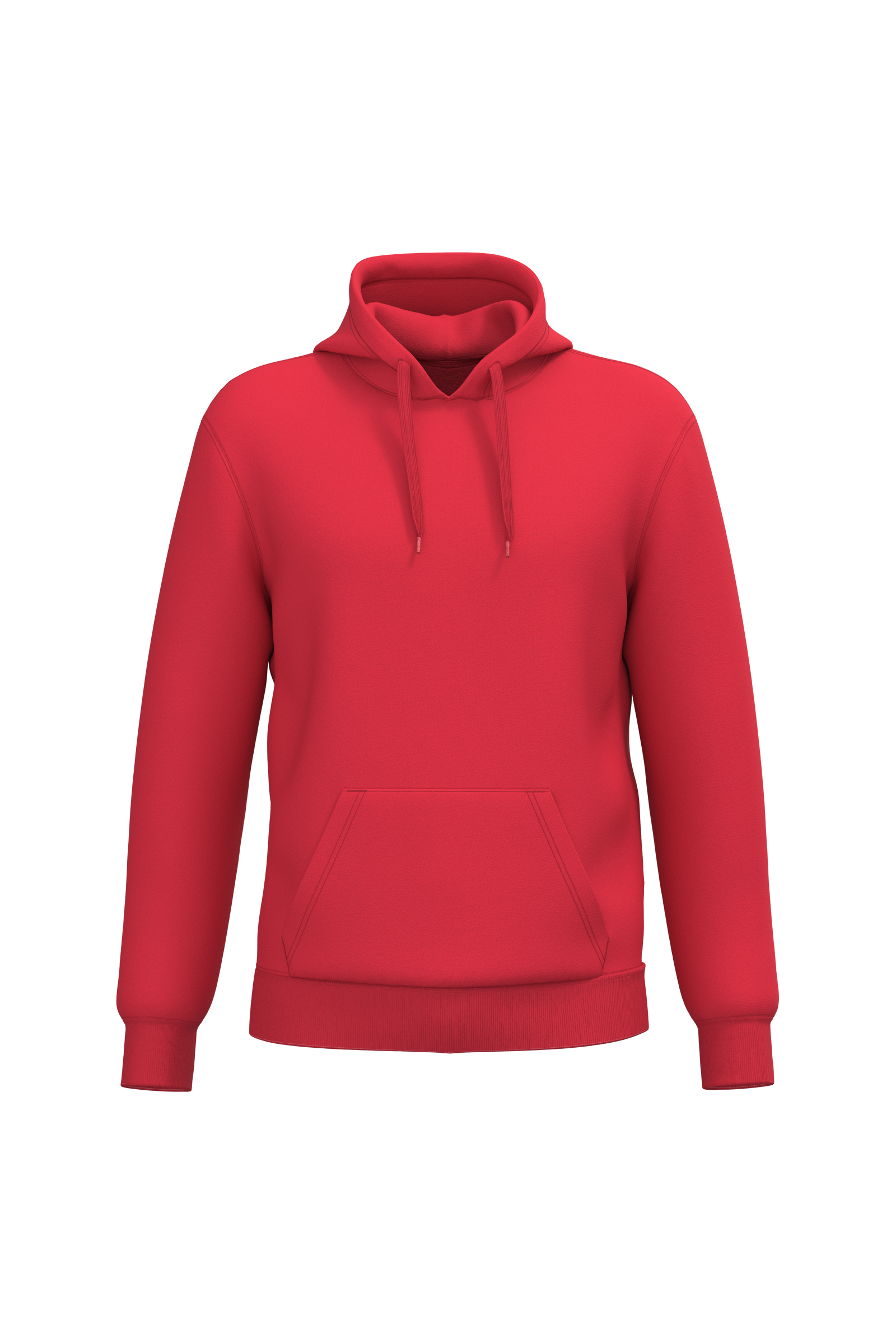 Sweatshirt reciclada com capuz unissexo - Vermelho