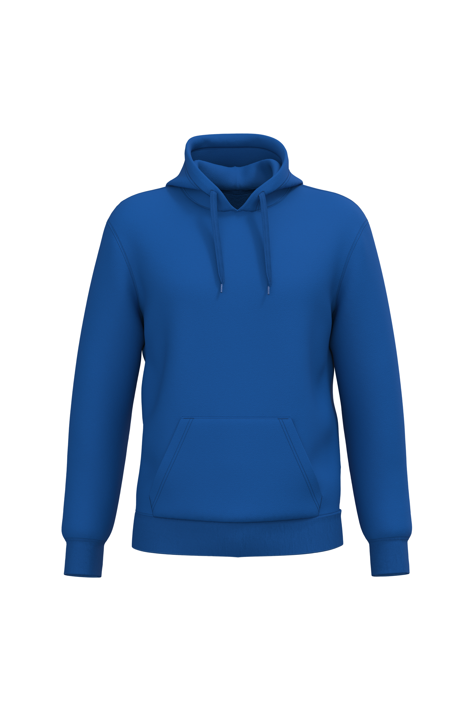 Sweatshirt reciclada com capuz unissexo - Azul azul royal