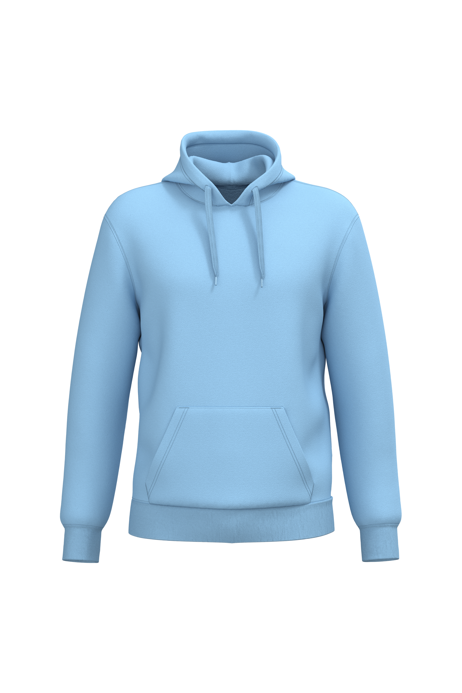 Sweatshirt reciclada com capuz unissexo - Azul céu