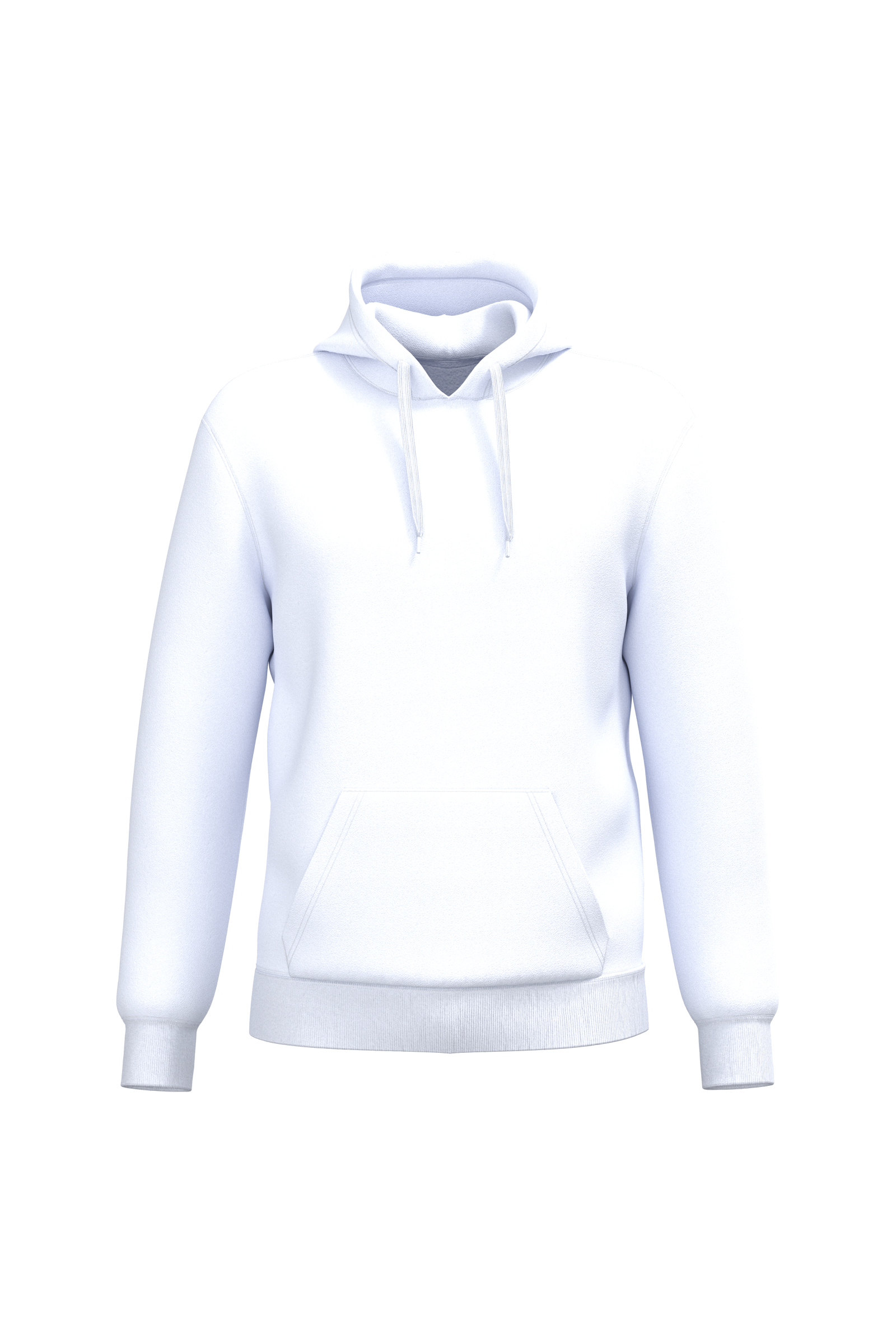 Sweatshirt reciclada com capuz unissexo - Branco