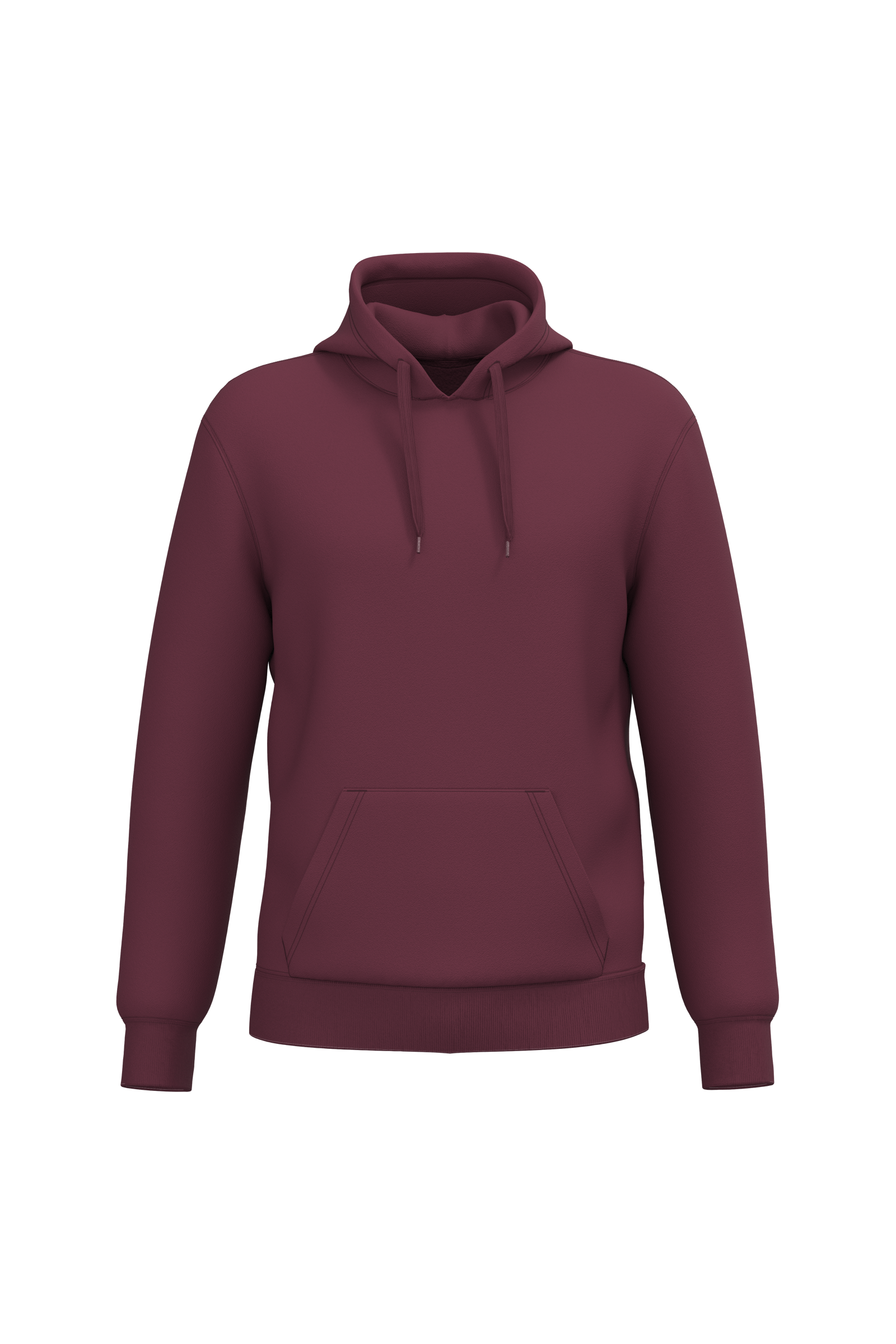 Sweatshirt reciclada com capuz unissexo - Vinho
