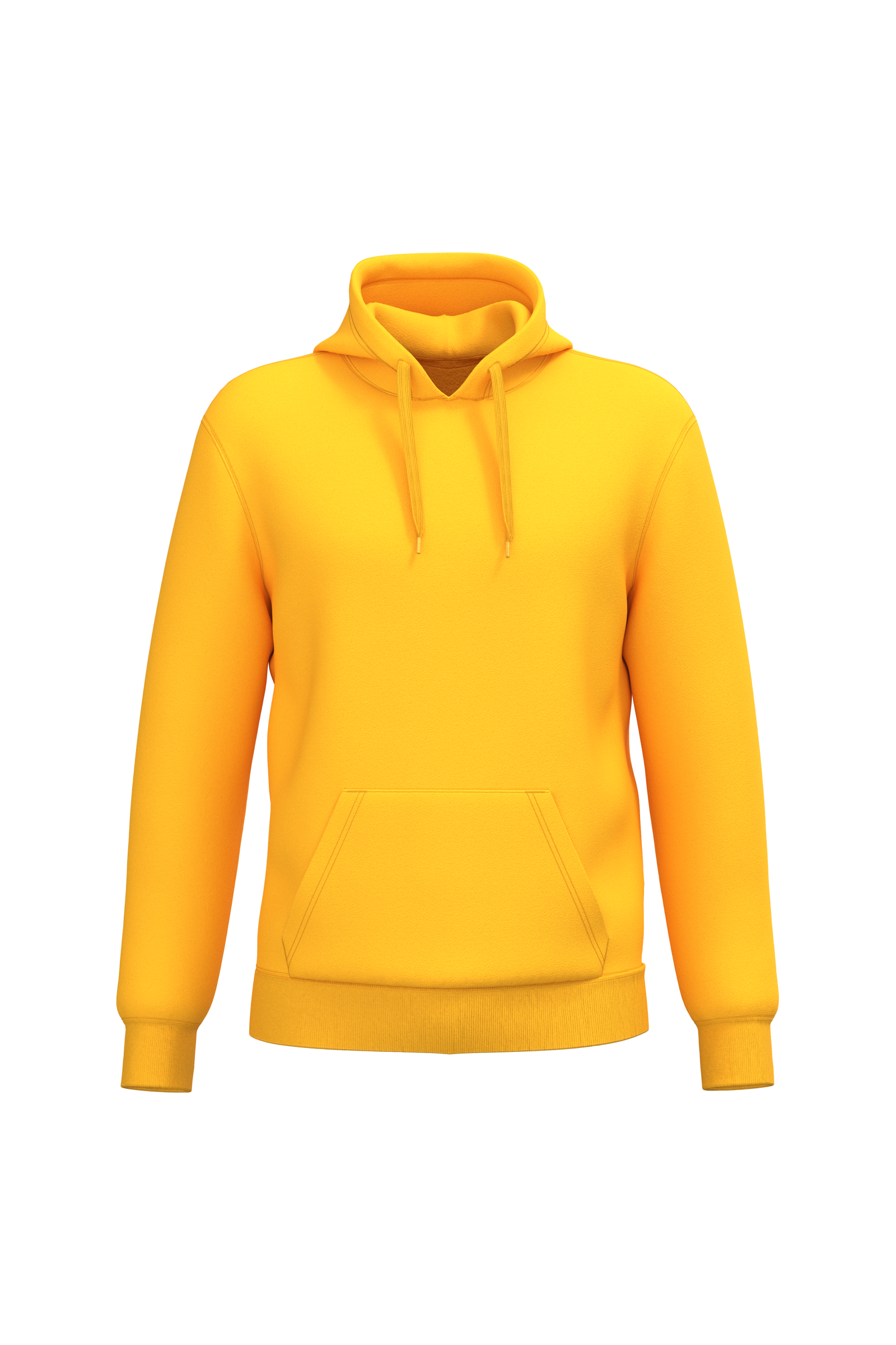 Sweatshirt reciclada com capuz unissexo - Amarelo