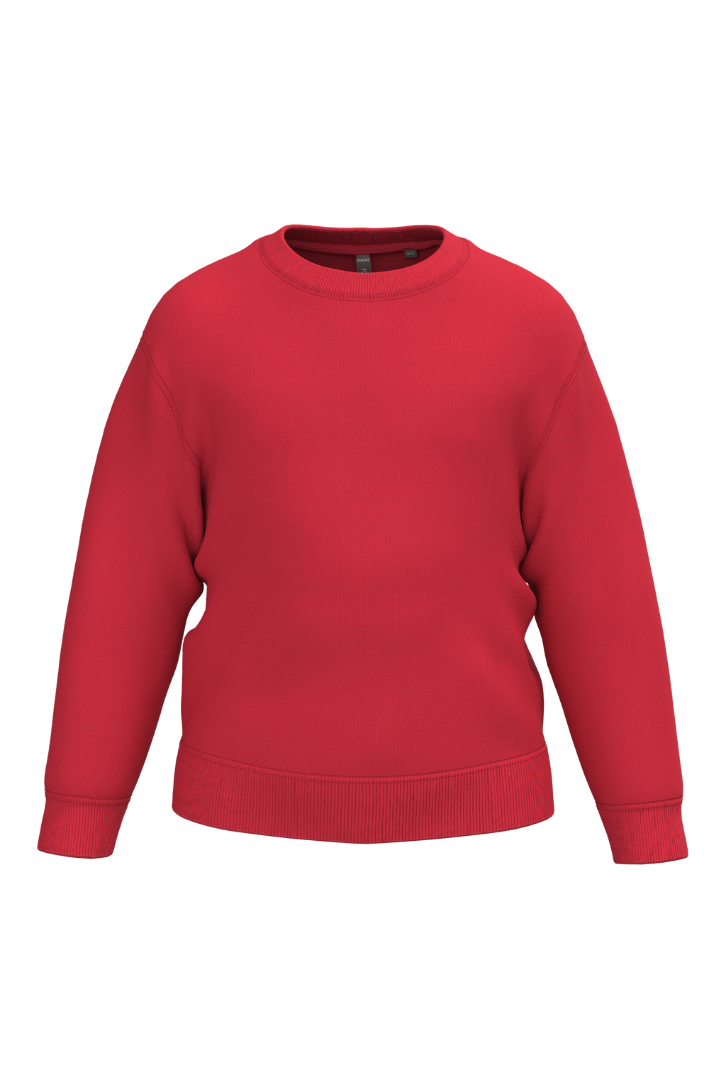 Sweatshirt reciclada decote redondo criança - Vermelho