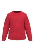 Sweatshirt reciclada decote redondo criança - Vermelho