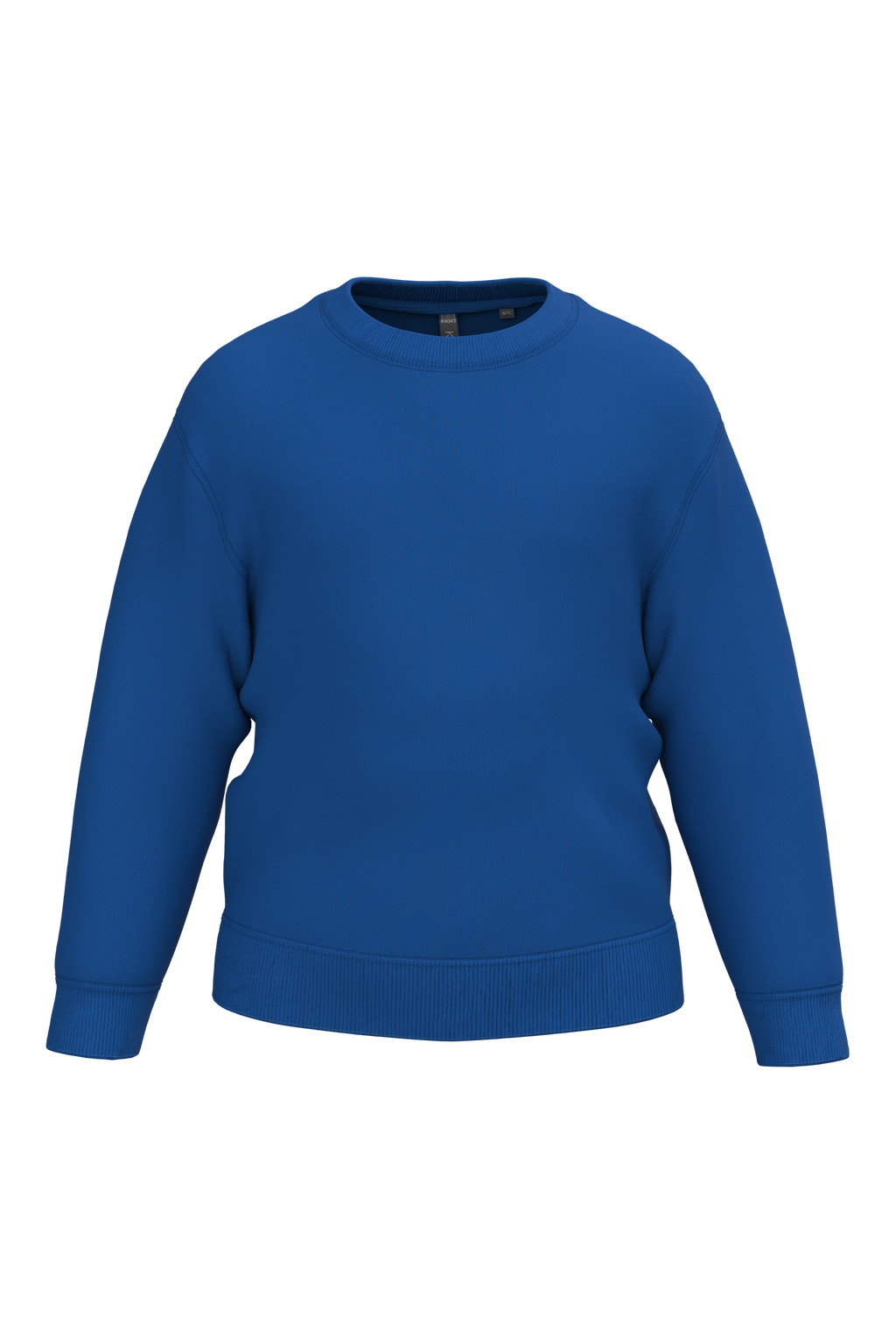 Sweatshirt reciclada decote redondo criança - Azul azul royal