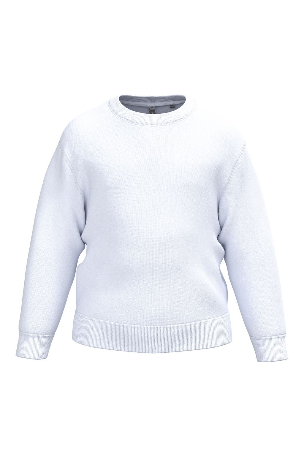 Sweatshirt reciclada decote redondo criança - Branco