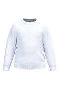 Sweatshirt reciclada decote redondo criança - Branco