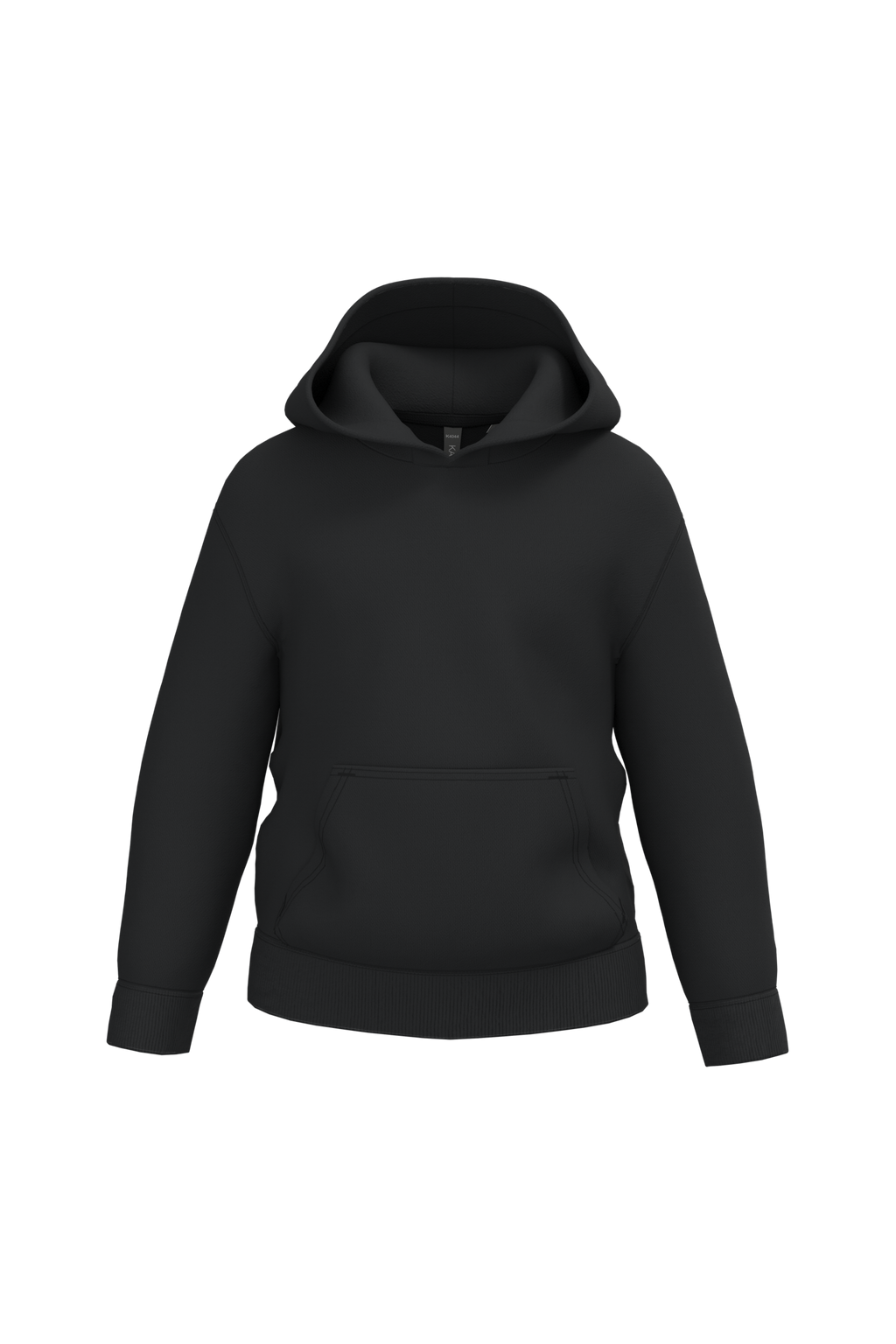 Sweatshirt reciclada com capuz criança - Preto