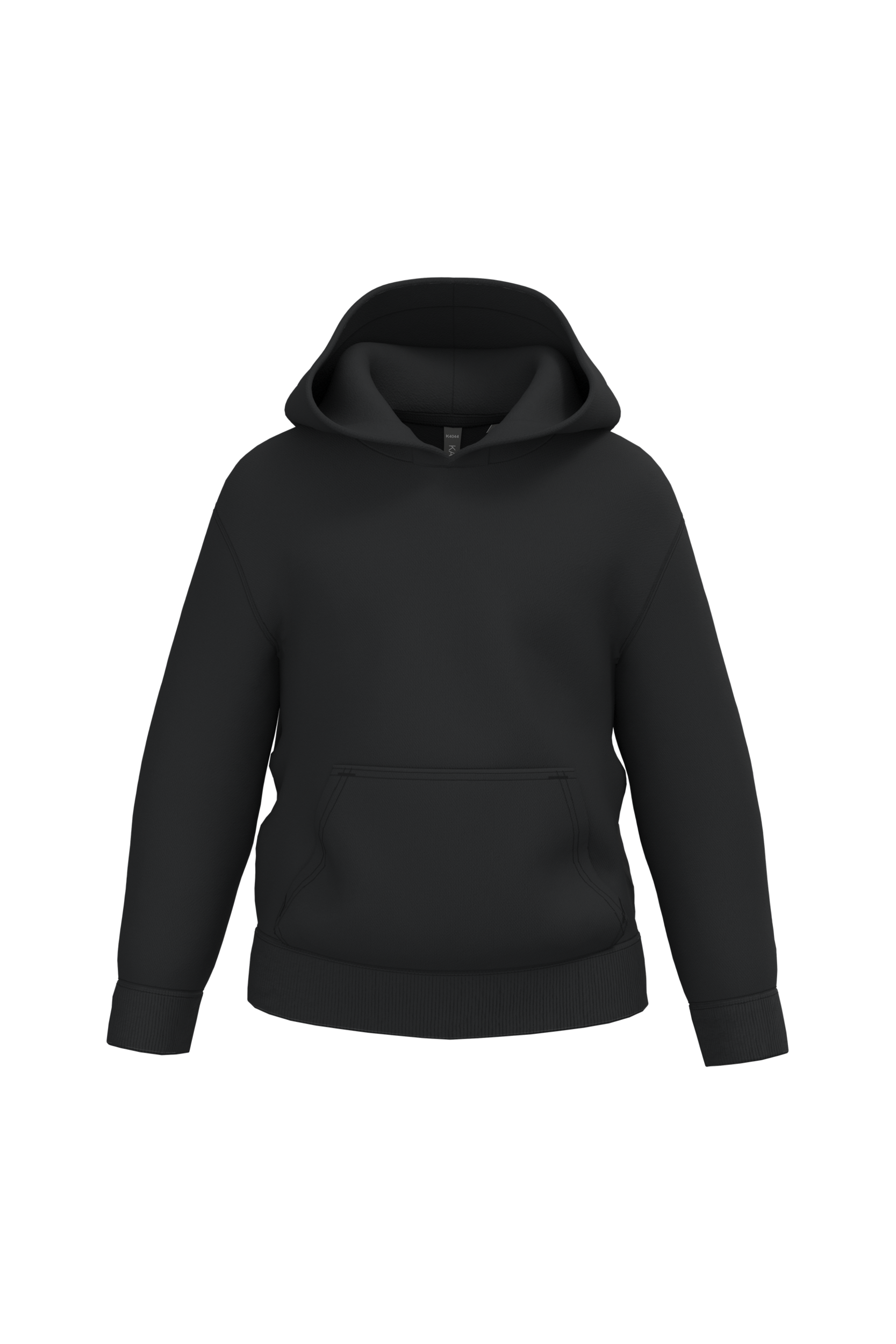 Sweatshirt reciclada com capuz criança - Preto
