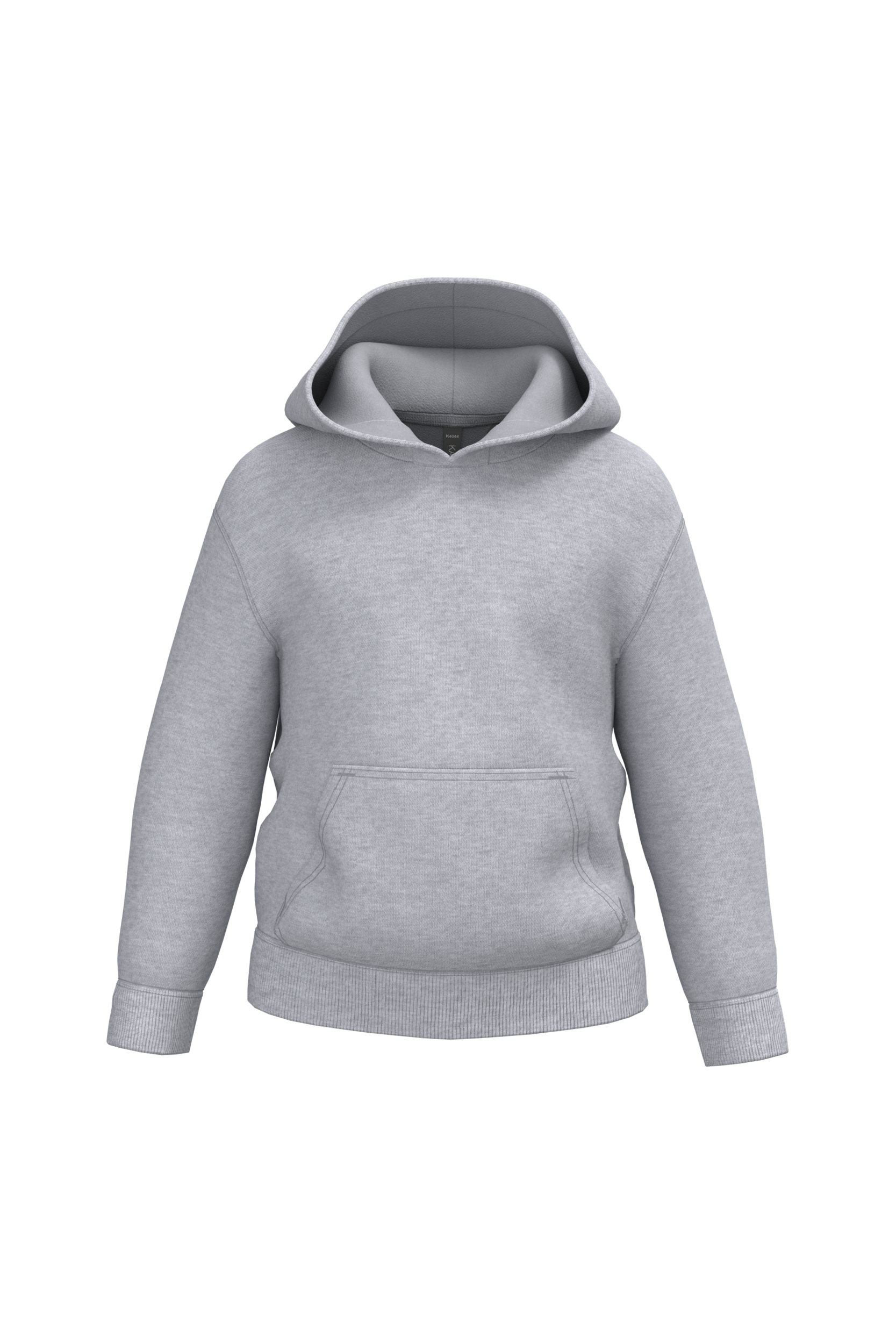 Sweatshirt reciclada com capuz criança - Cinzento oxford