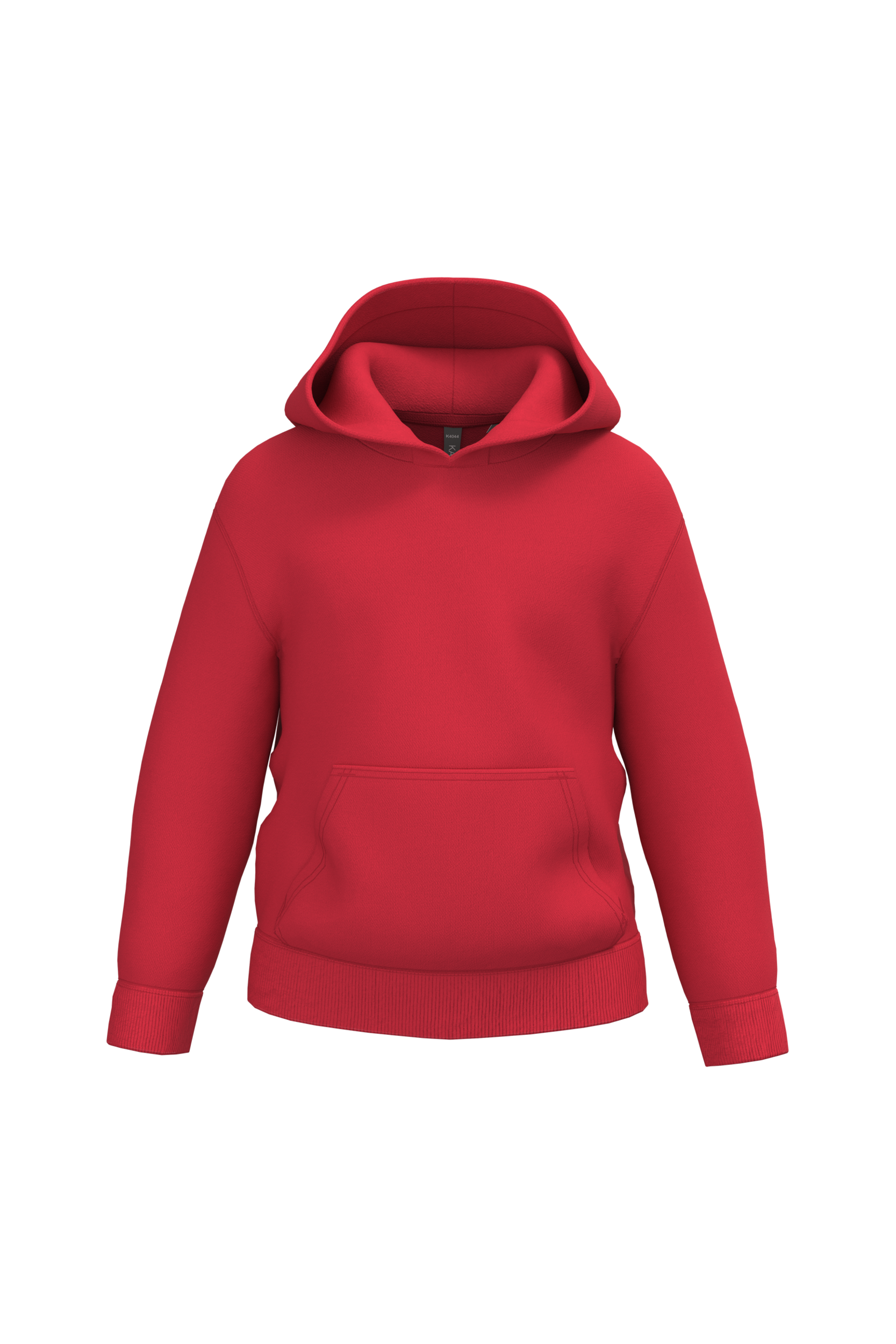 Sweatshirt reciclada com capuz criança - Vermelho