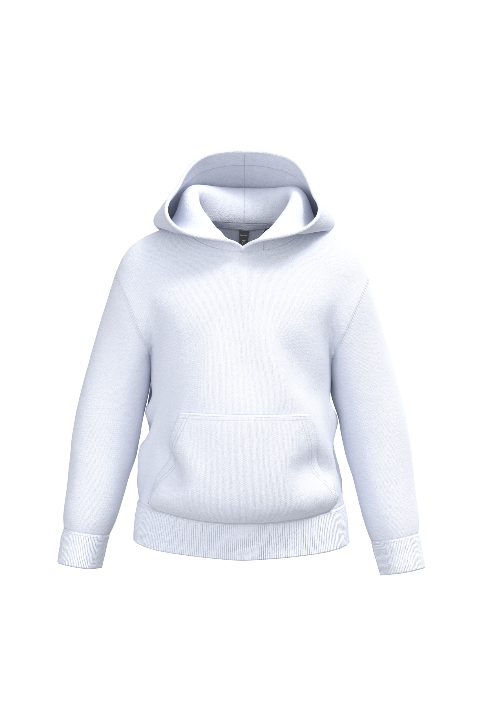 Sweatshirt reciclada com capuz criança - Branco