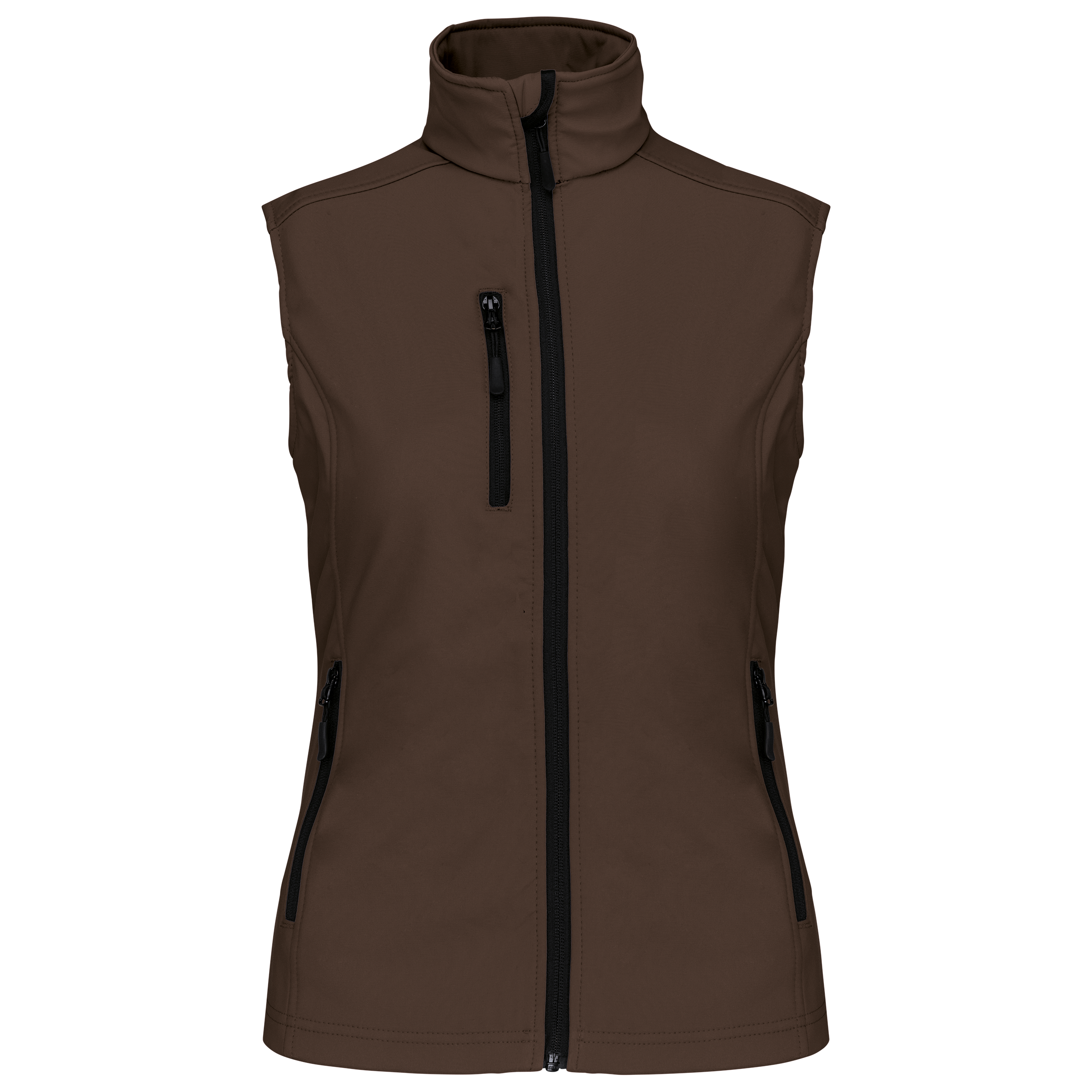 Colete softshell de senhora - Chocolate
