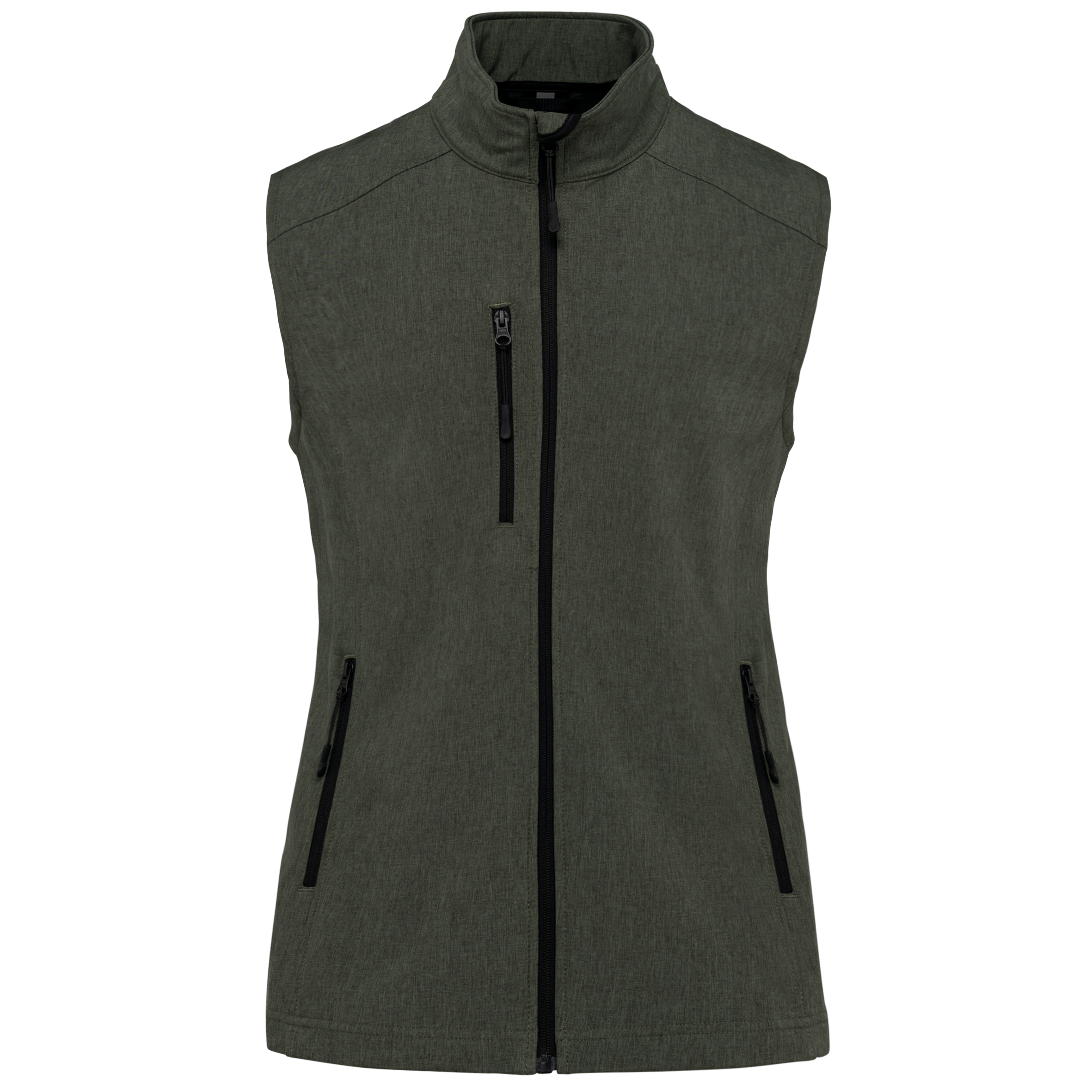 Colete softshell de senhora - Verde mesclado