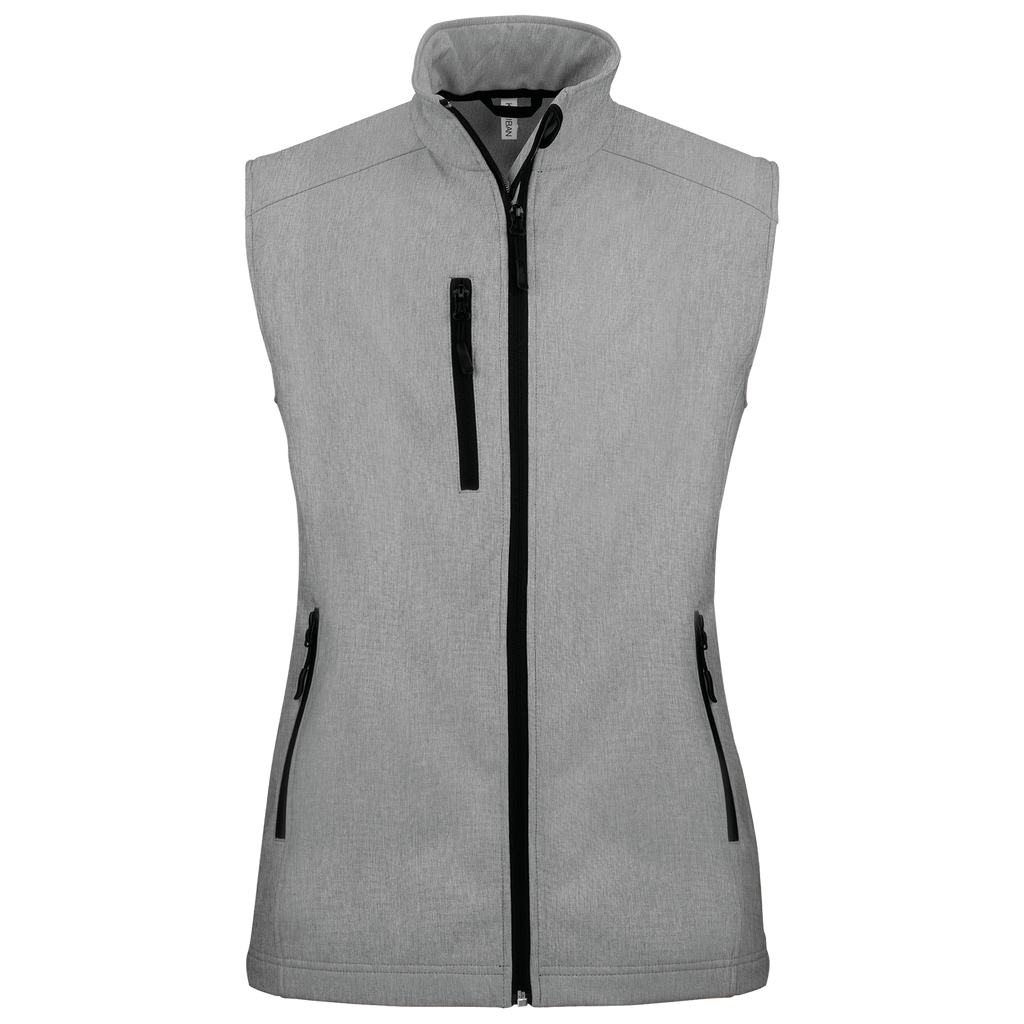 Colete softshell de senhora - Cinzento mesclado