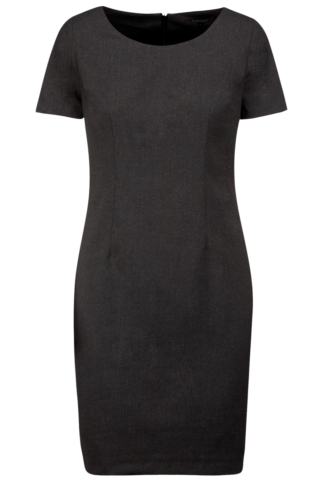 Vestido de manga curta - Antracite mesclado