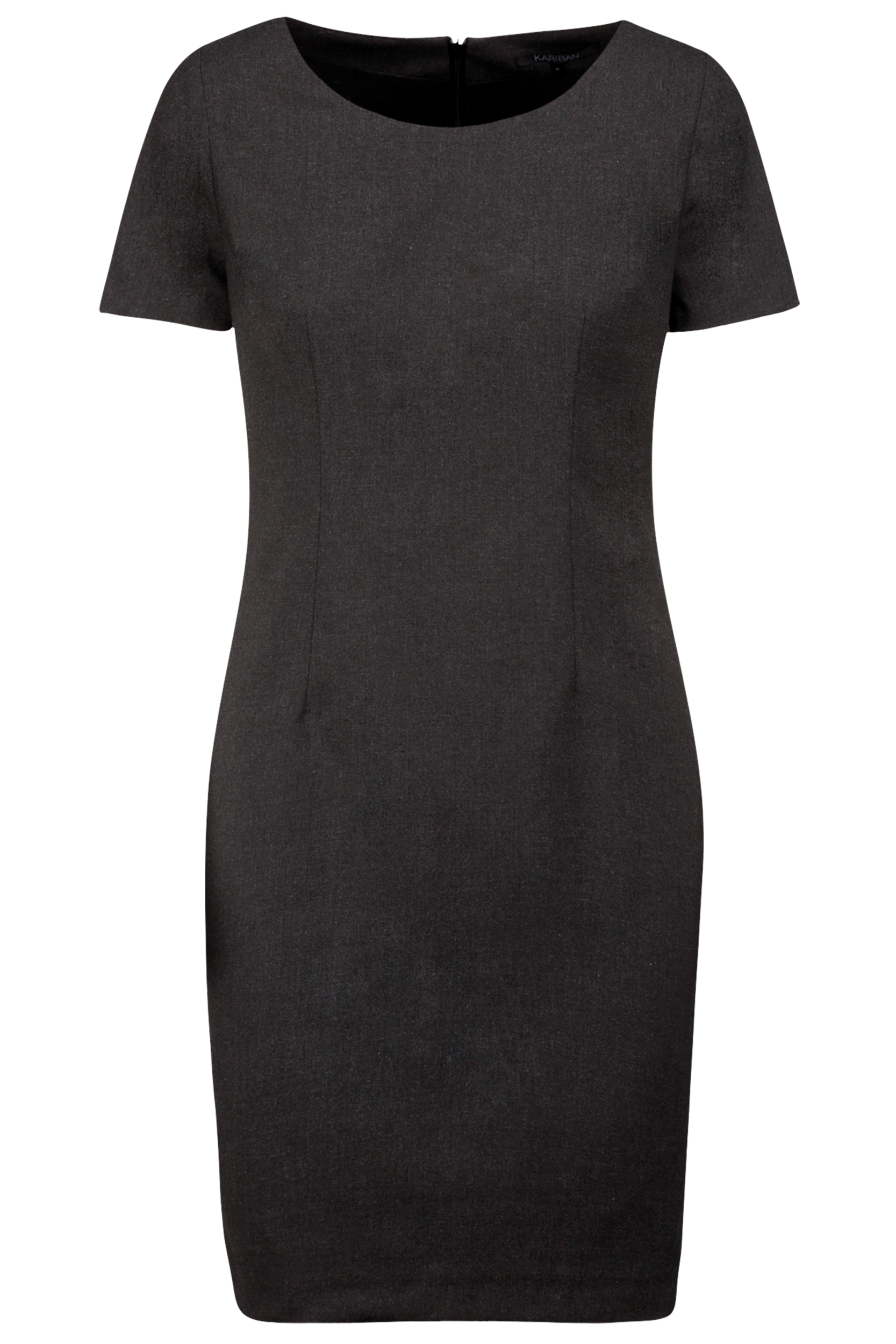 Vestido de manga curta - Antracite mesclado