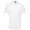 Camisa piloto de homem de manga curta - Branco