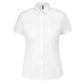 Camisa piloto de senhora de manga curta - Branco