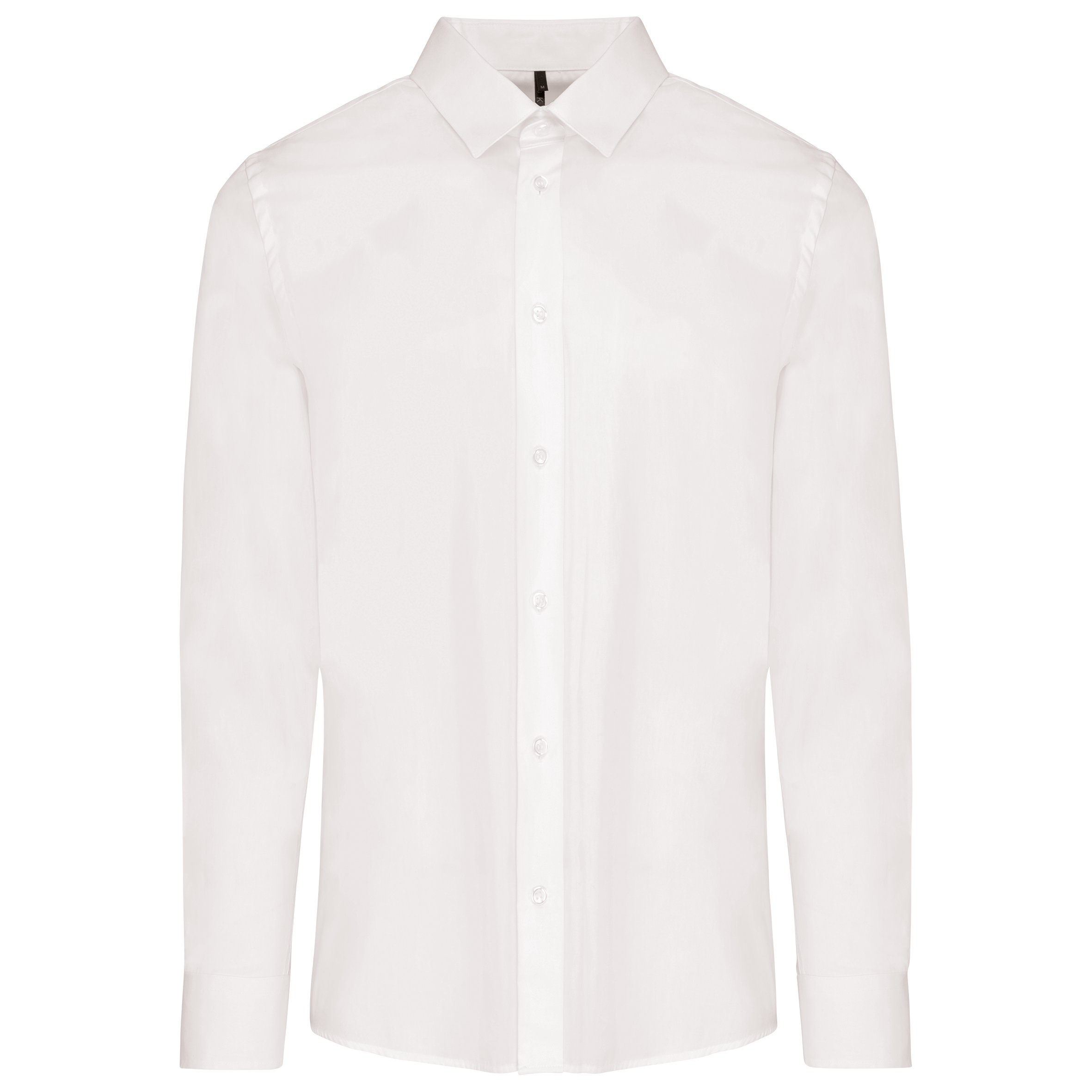 Camisa de homem em popeline de manga comprida - Branco