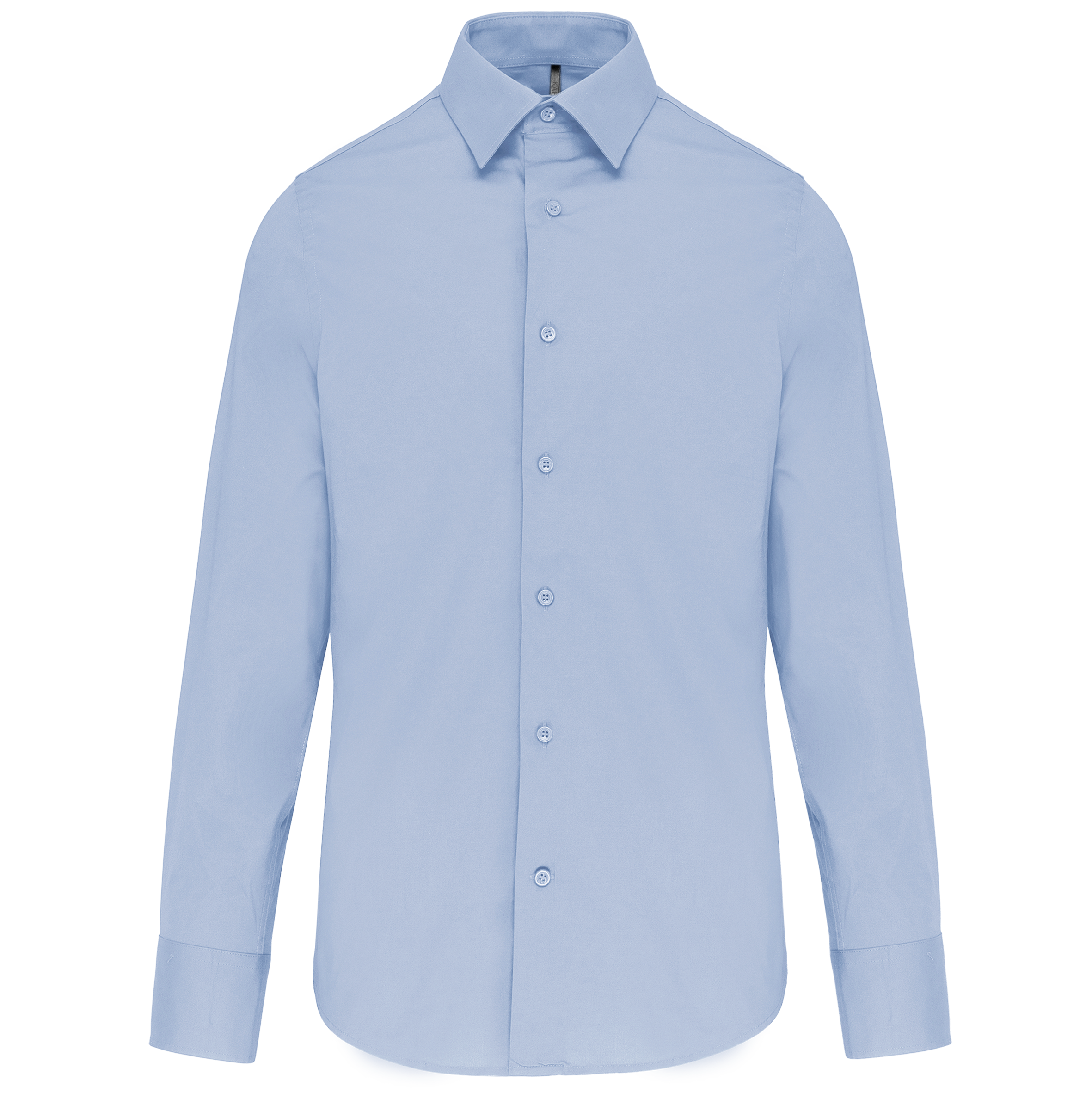 Camisa de homem de manga comprida com Stretch - Azul claro