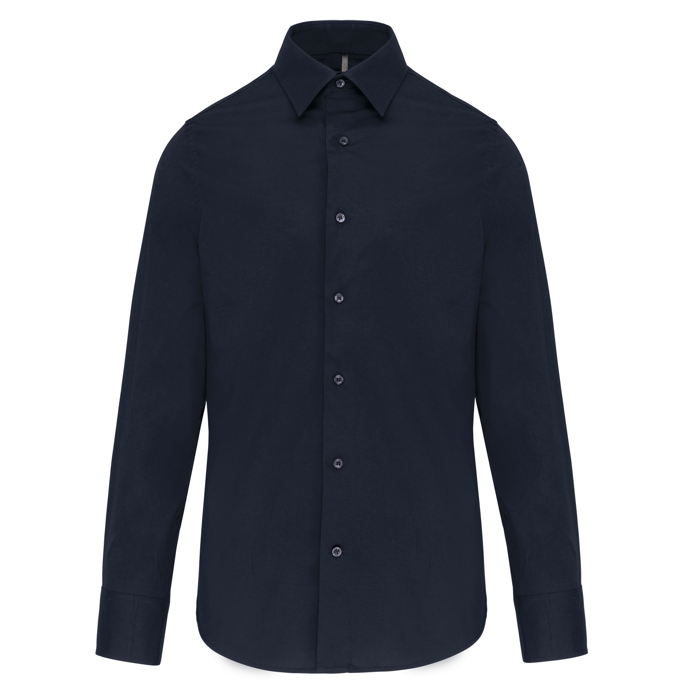 Camisa de homem de manga comprida com Stretch - Azul marinho