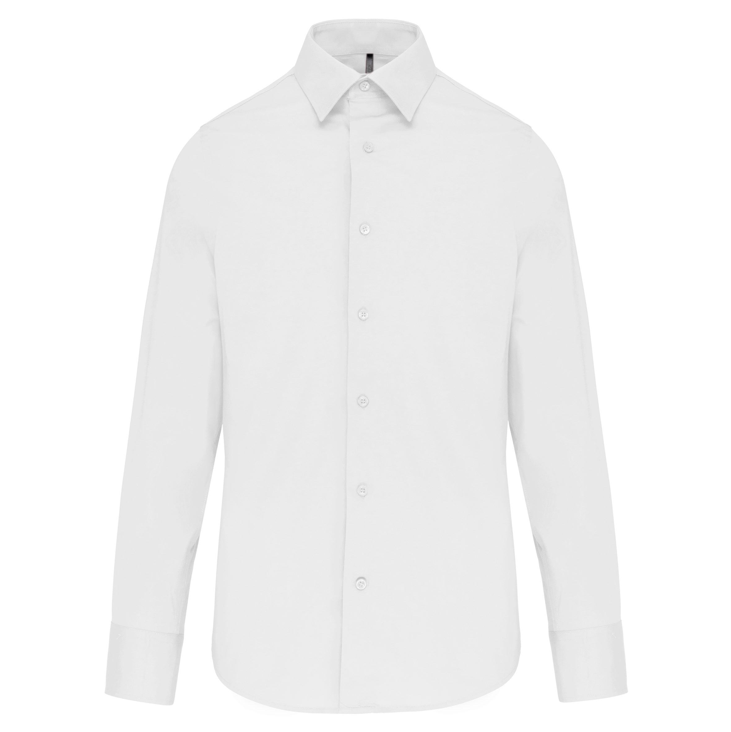 Camisa de homem de manga comprida com Stretch - Branco