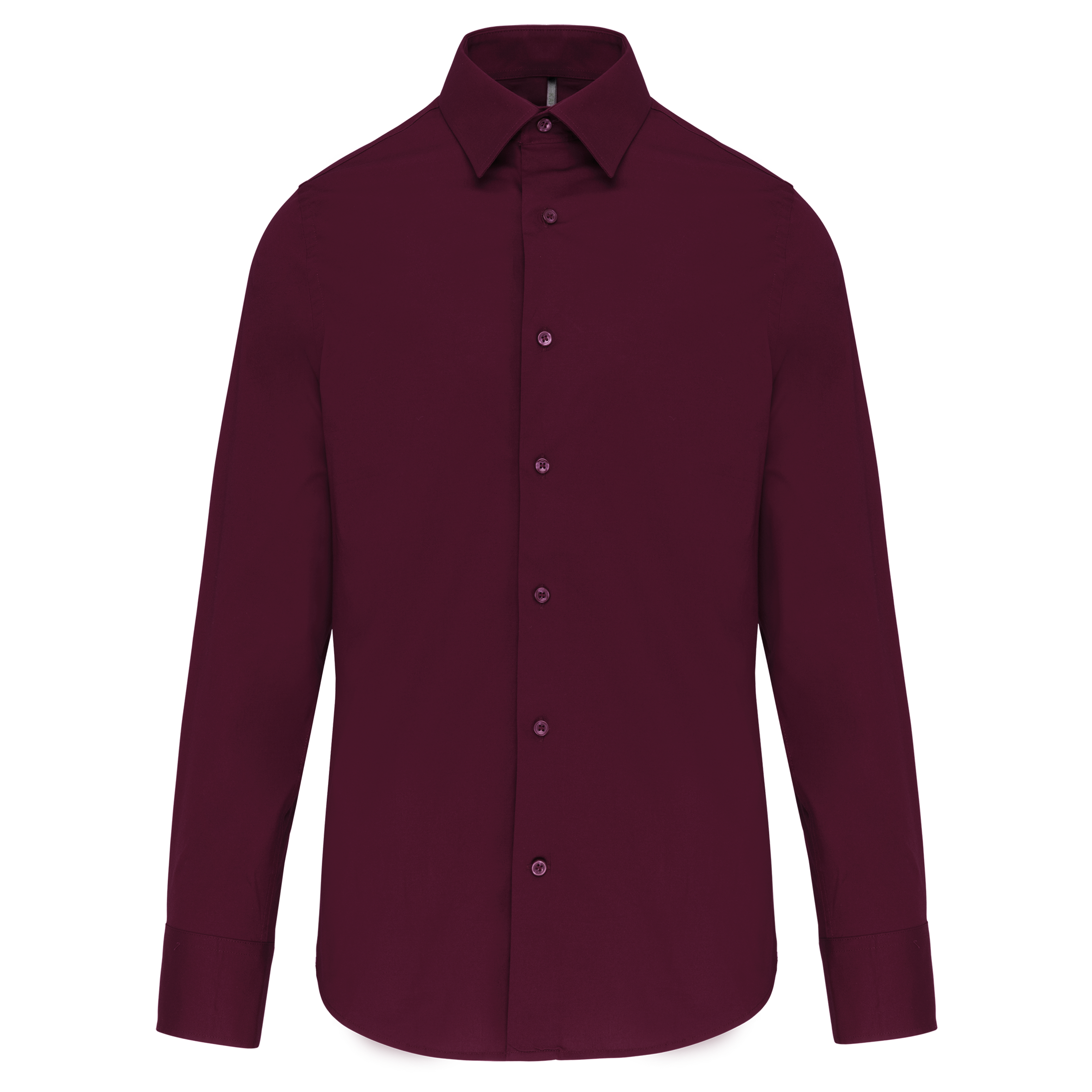 Camisa de homem de manga comprida com Stretch - Vinho