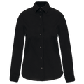 Camisa de senhora manga comprida com Stretch - Preto