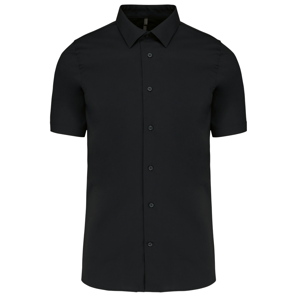 Camisa de manga curta com Stretch - Preto