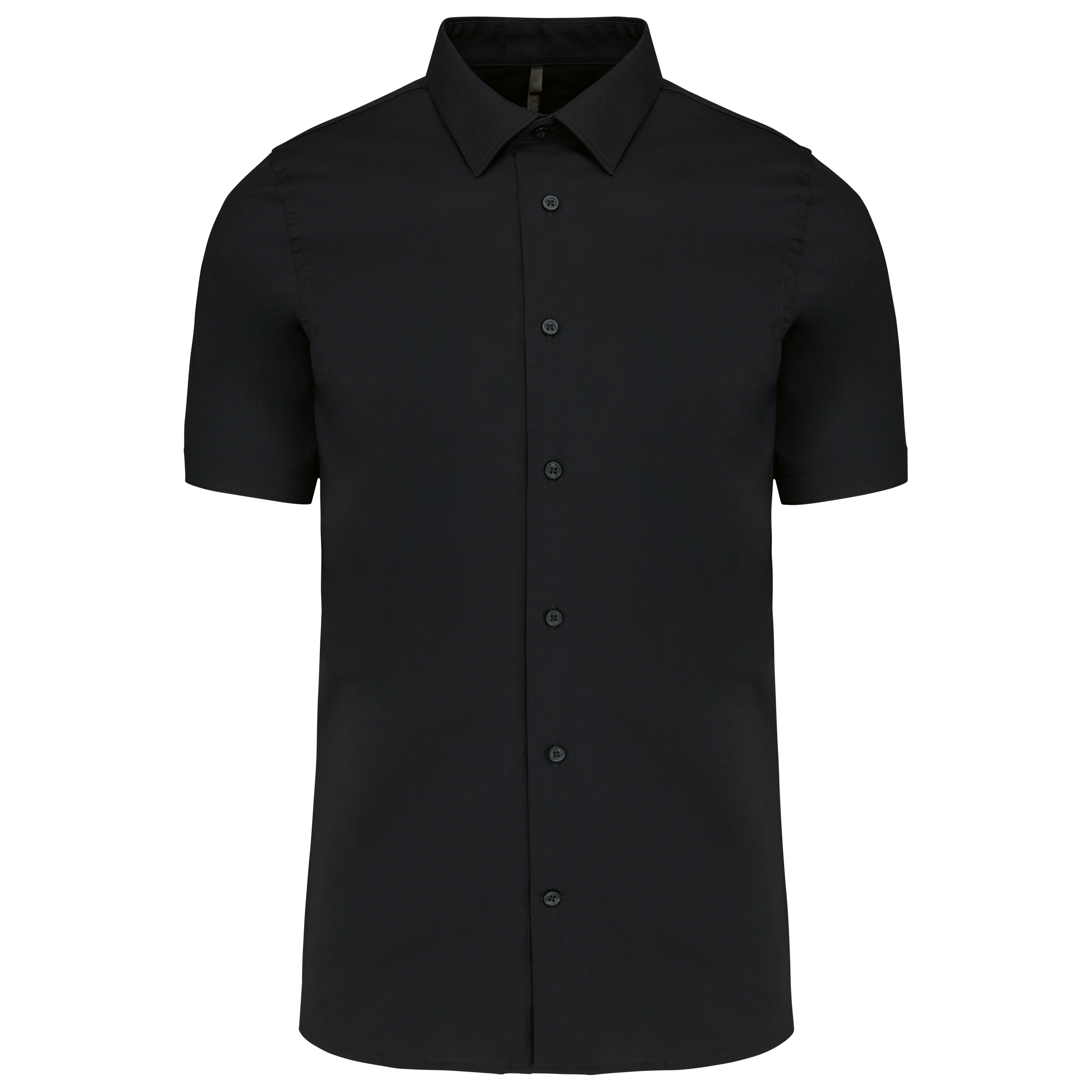 Camisa de manga curta com Stretch - Preto