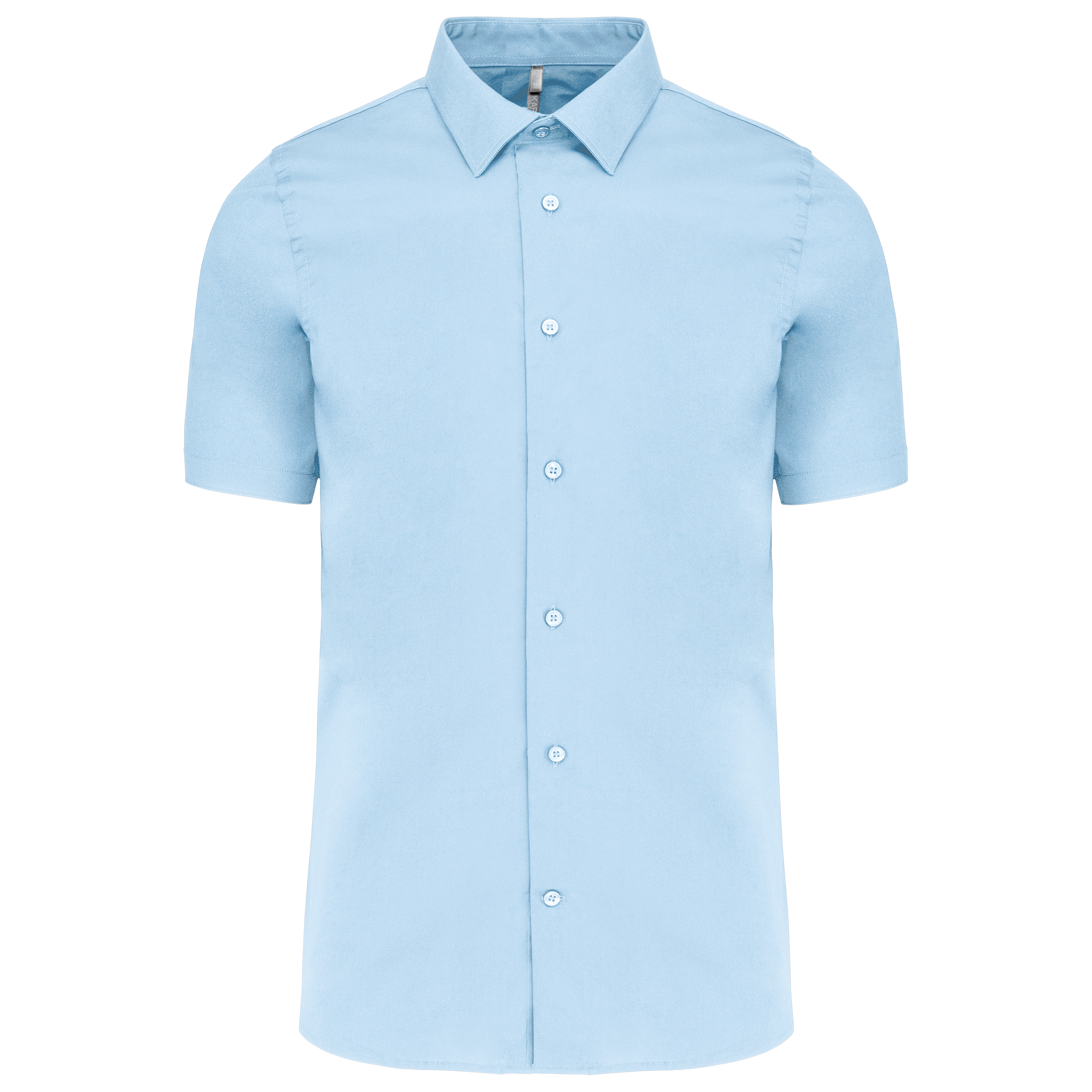 Camisa de manga curta com Stretch - Azul claro