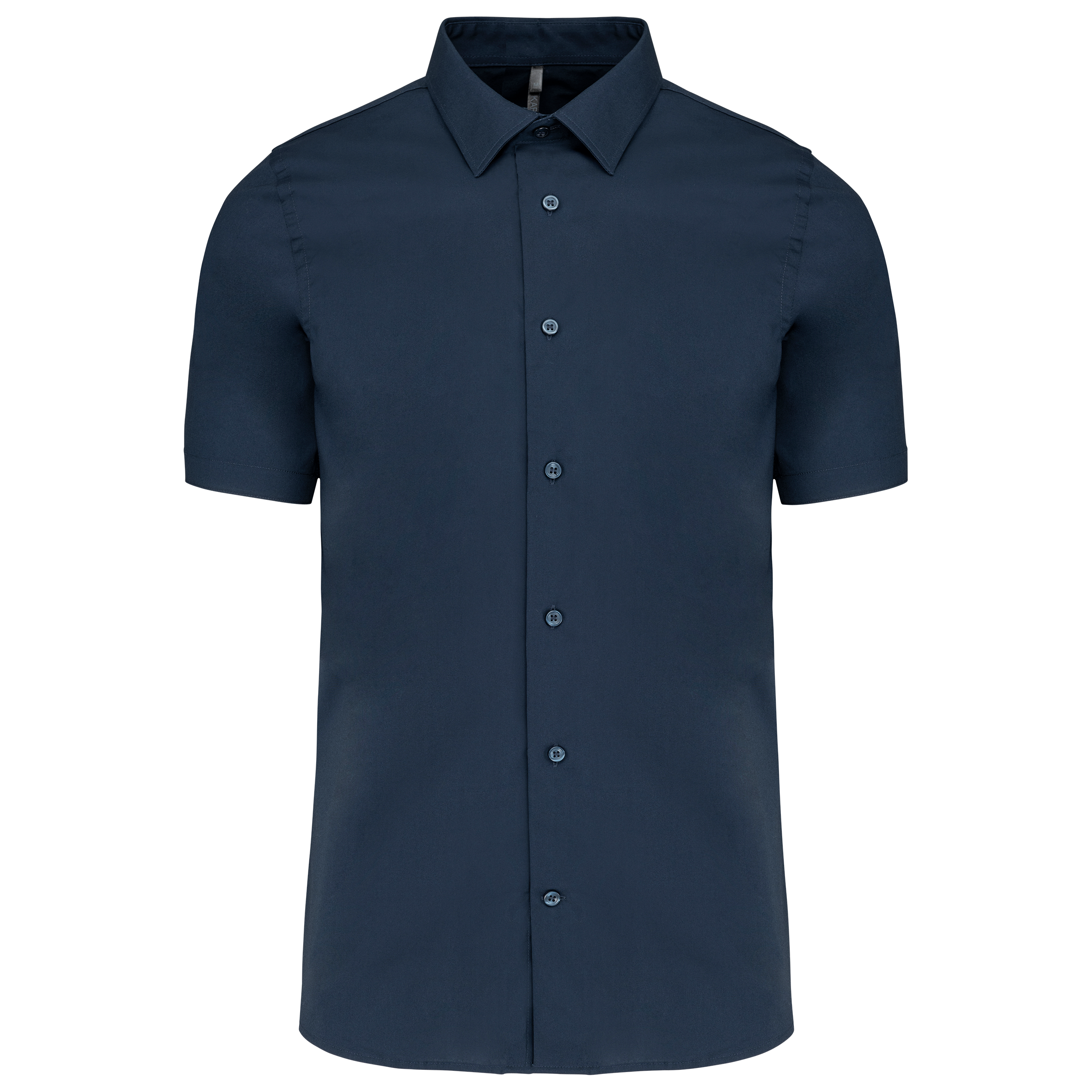 Camisa de manga curta com Stretch - Azul marinho