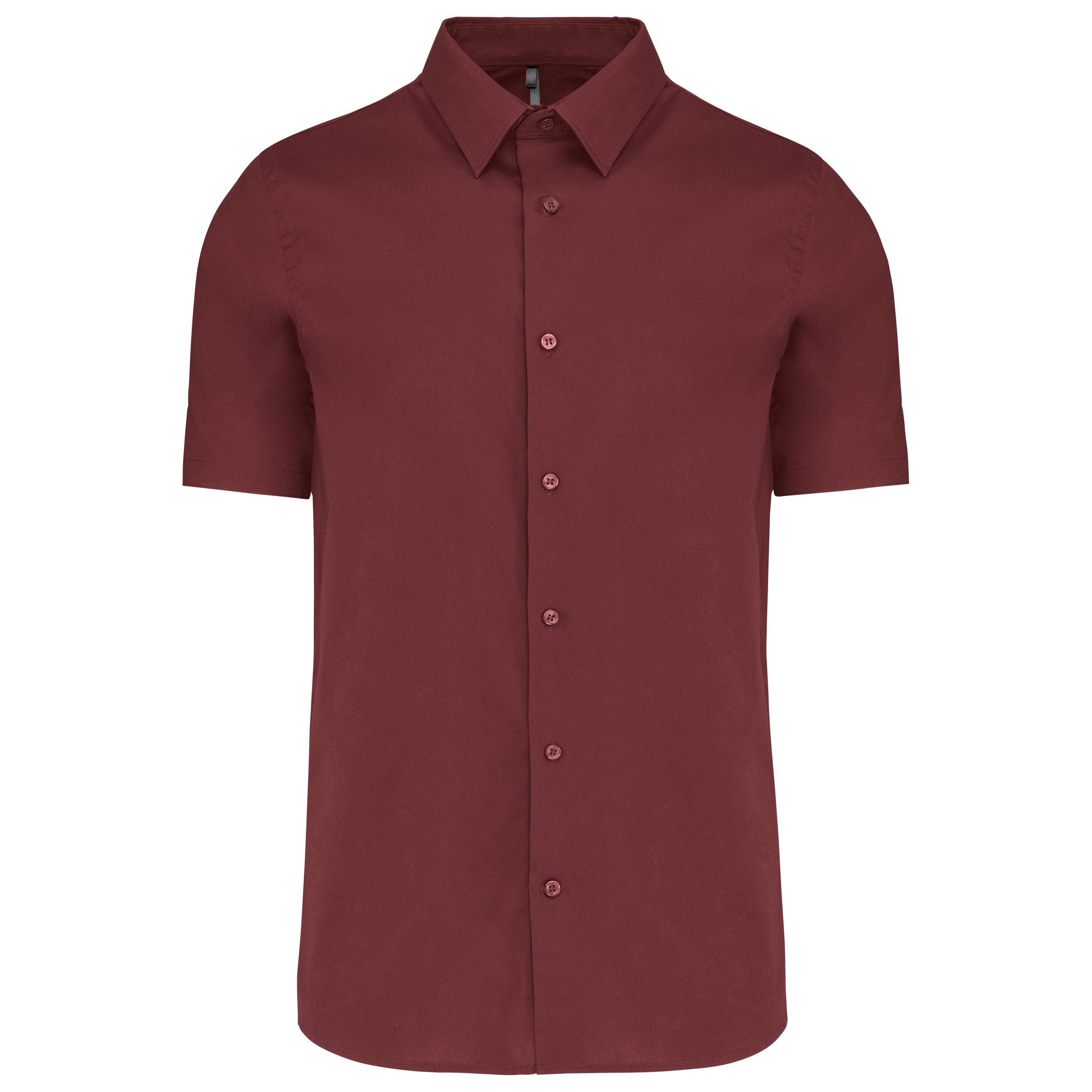 Camisa de manga curta com Stretch - Vinho