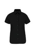 Camisa de senhora manga curta com Stretch - Preto