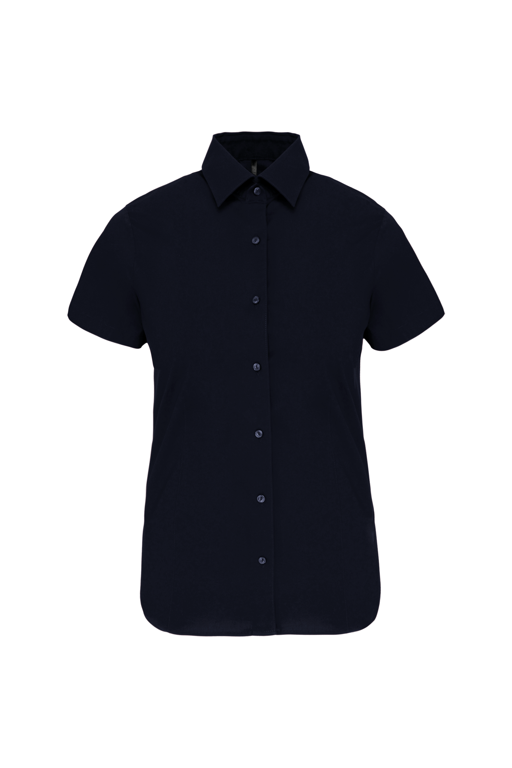 Camisa de senhora manga curta com Stretch - Azul marinho
