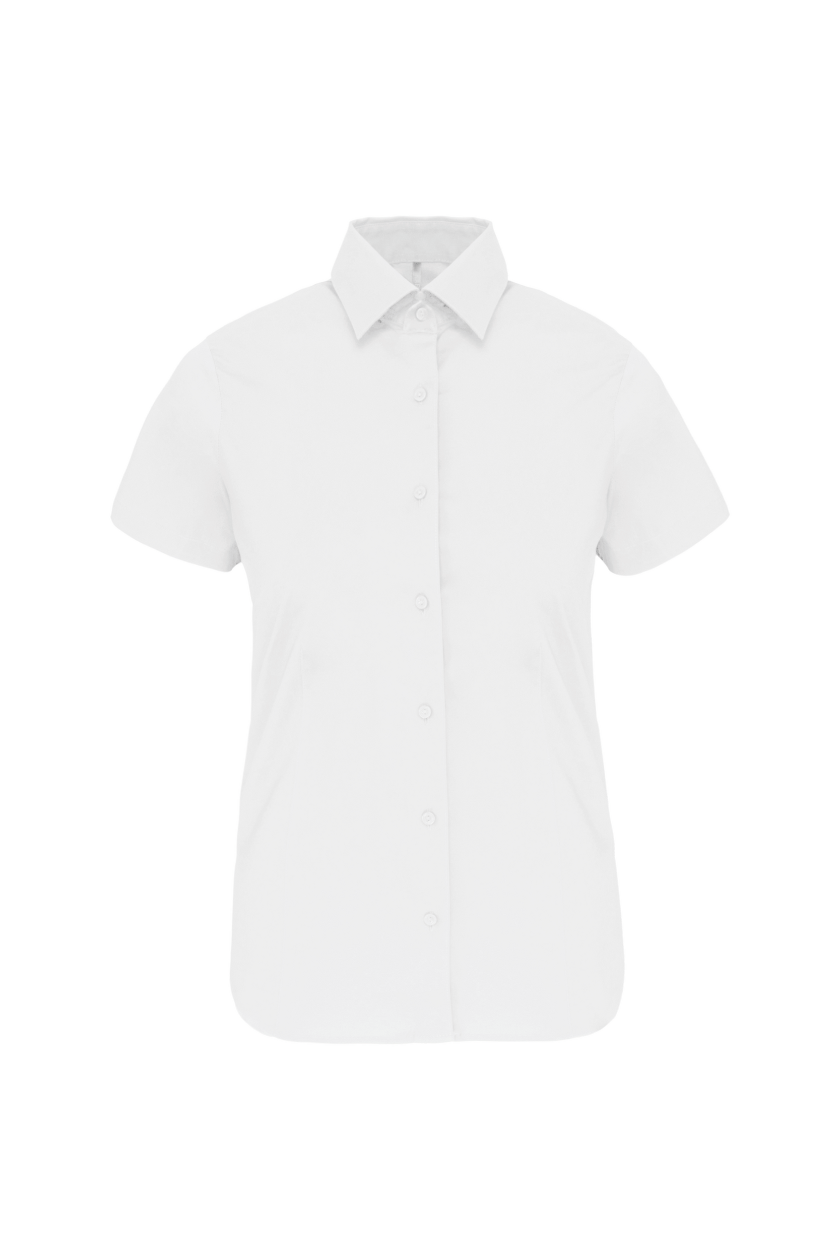 Camisa de senhora manga curta com Stretch - Branco