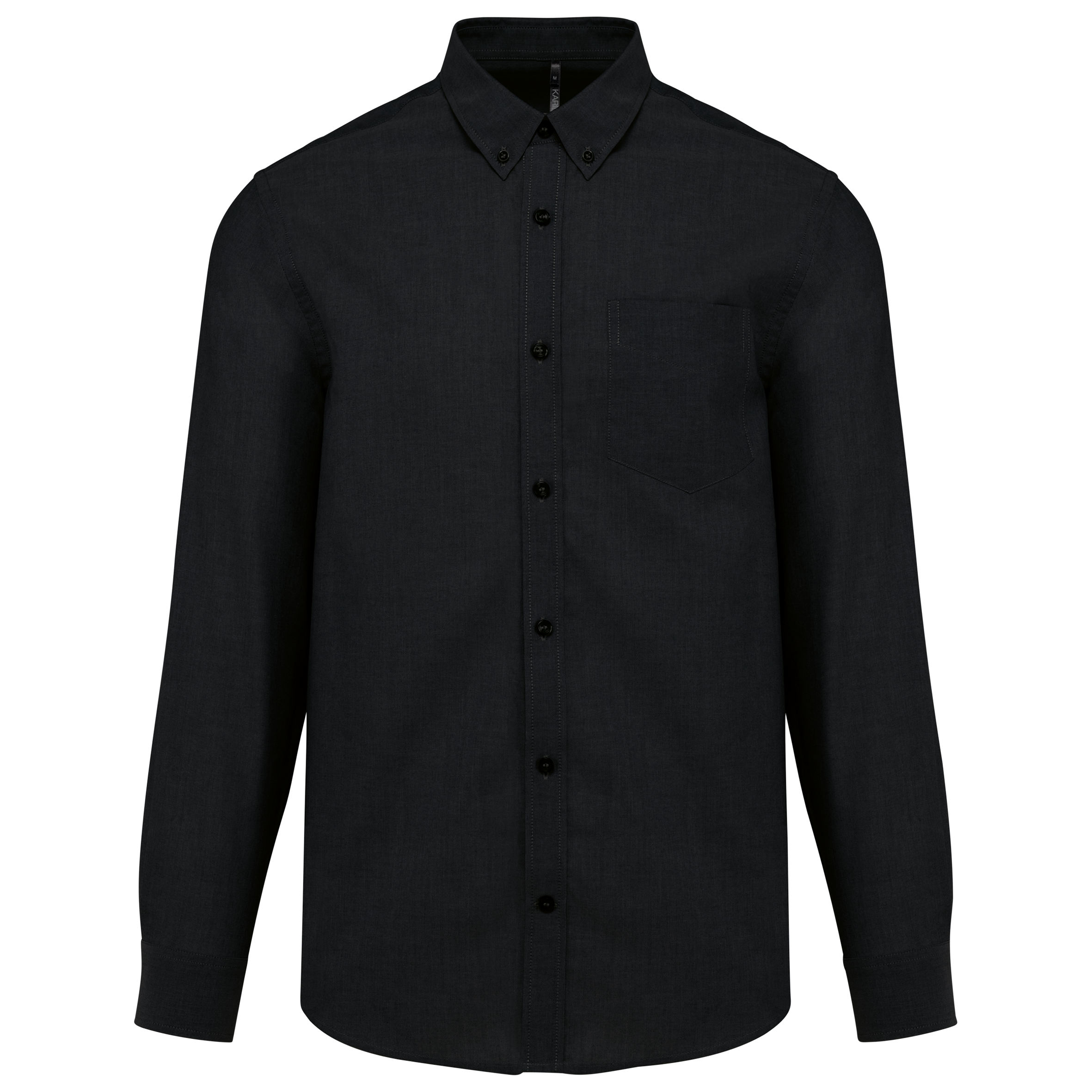 Camisa manga comprida em Oxford de tratamento fácil - Preto