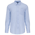Camisa manga comprida em Oxford de tratamento fácil - Azul oxford