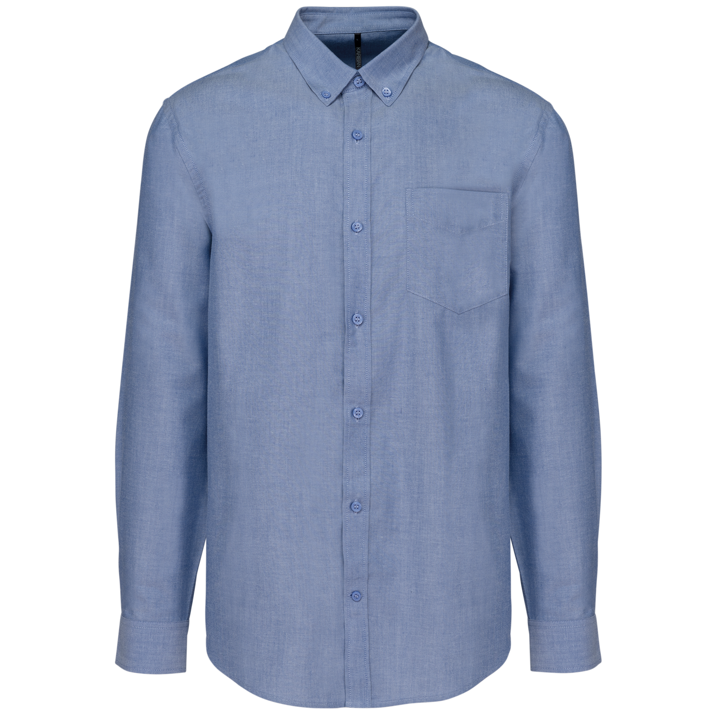 Camisa manga comprida em Oxford de tratamento fácil - Azul cobalto oxford