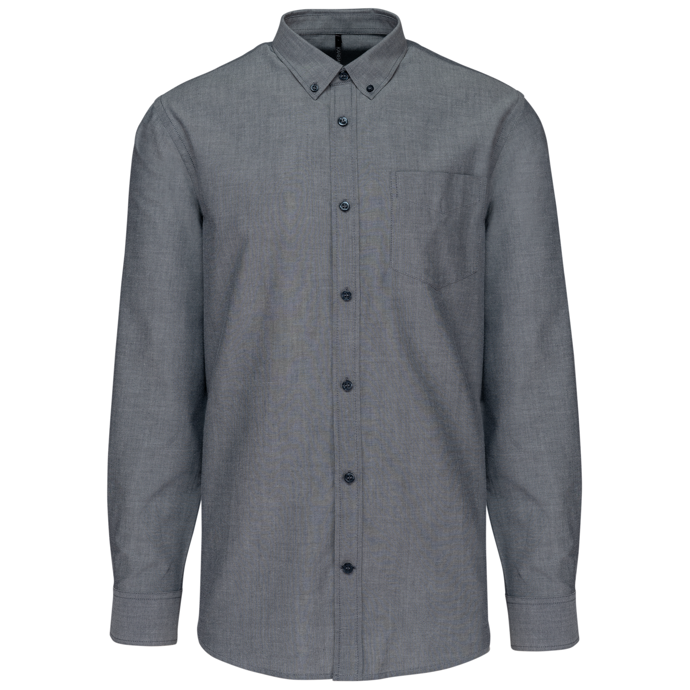 Camisa manga comprida em Oxford de tratamento fácil - Azul marinho sombra oxford