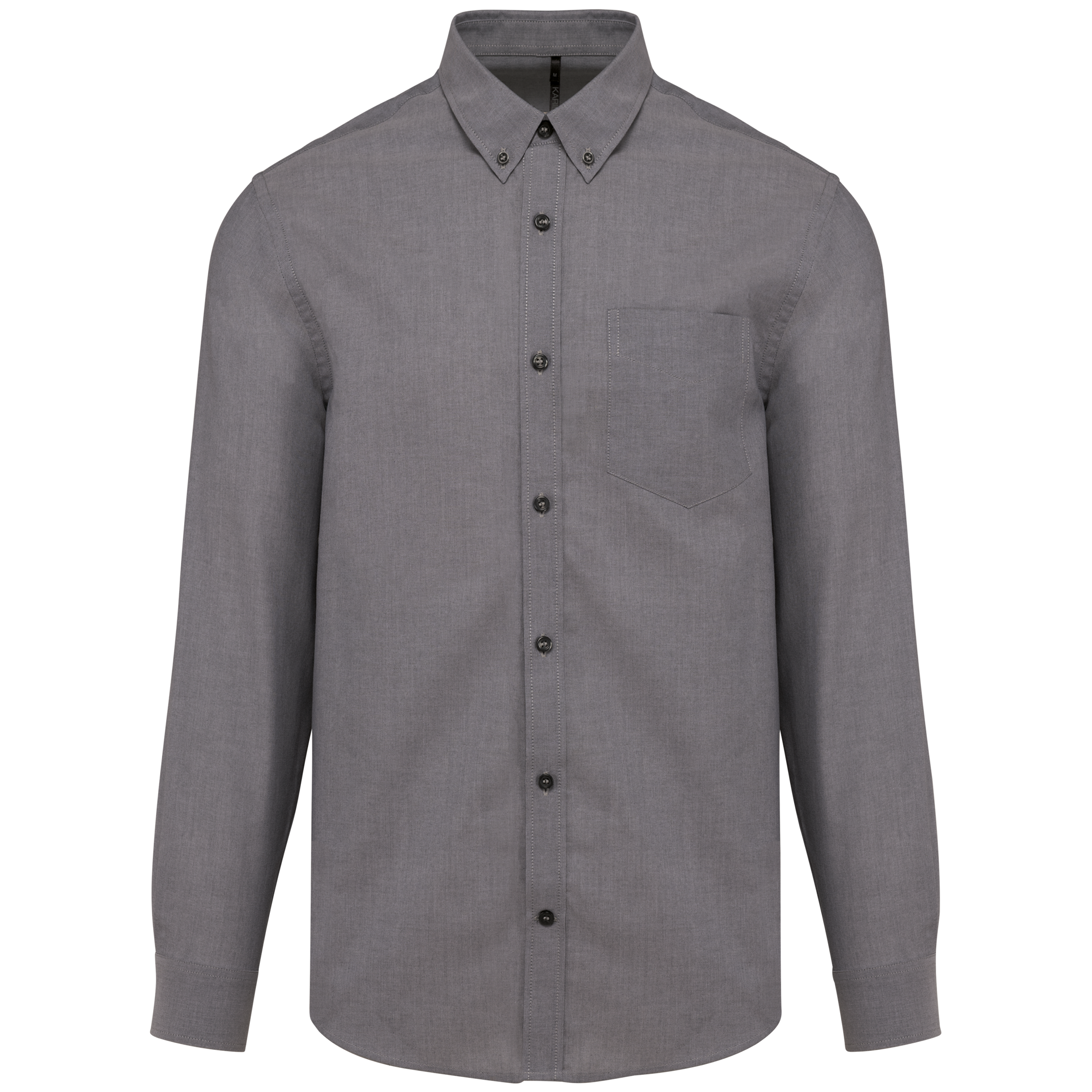 Camisa manga comprida em Oxford de tratamento fácil - Prateado oxford