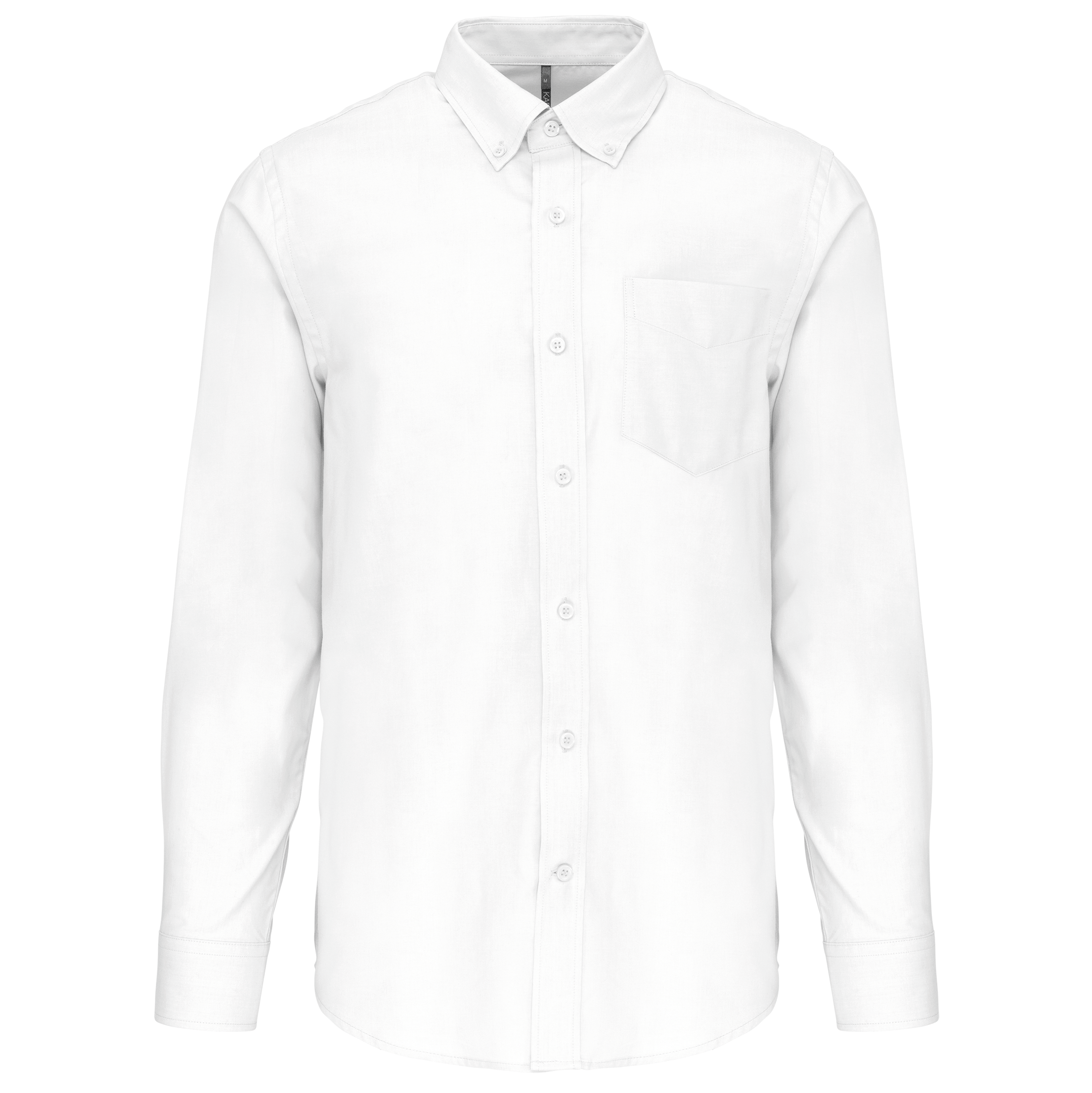 Camisa manga comprida em Oxford de tratamento fácil - Branco