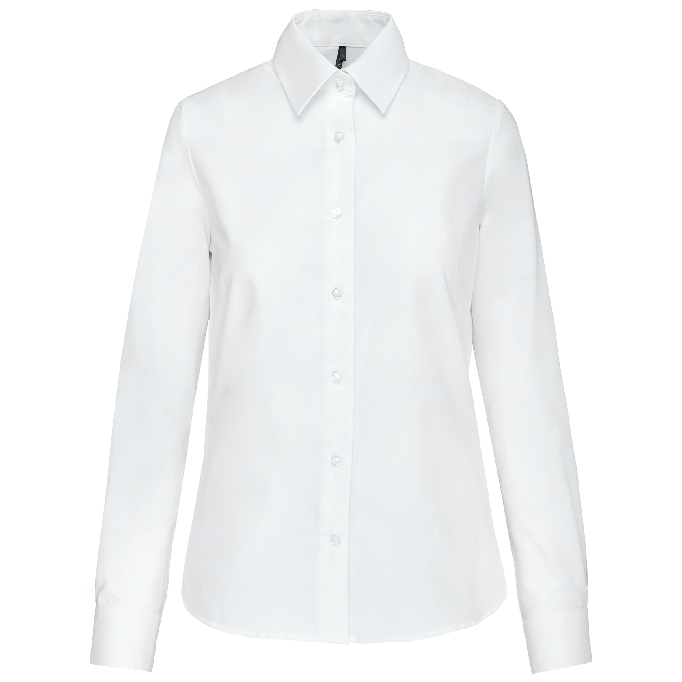 Camisa de senhora manga comprida em Oxford de tratamento fácil - Branco